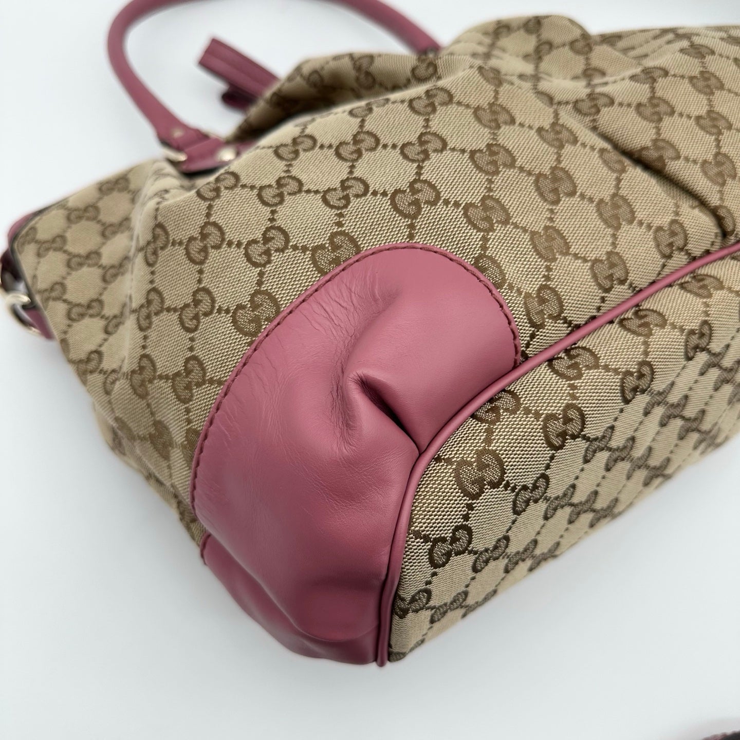 Gucci Monogram Two-Way Purple Tote Bag [Used]