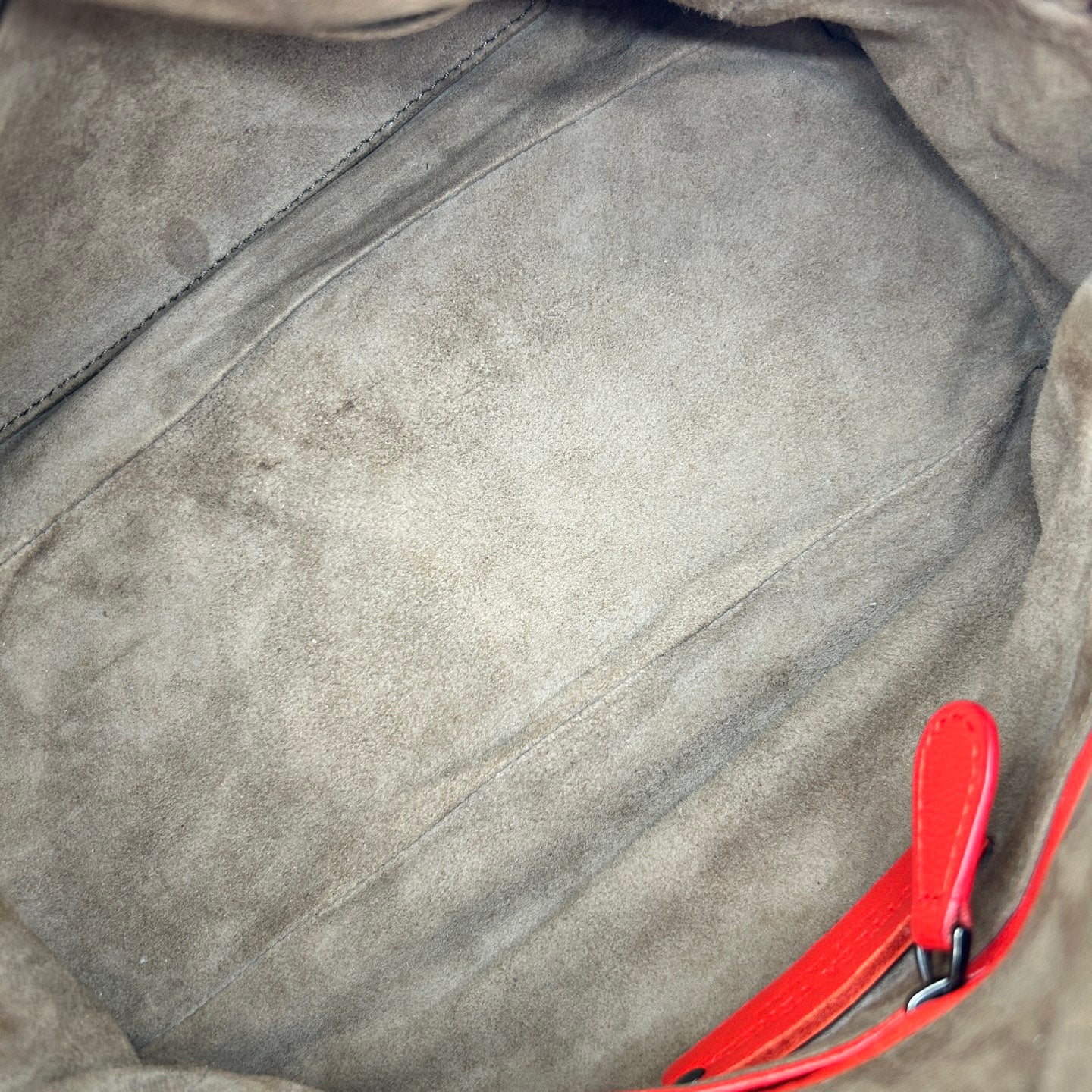 Bottega Veneta Intrecciato Lambskin Two-Way Pillow Tote Bag Red [Used]