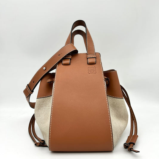 Loewe Hammock Medium Two-Way Bag Fabric with Leather Trim [Used]