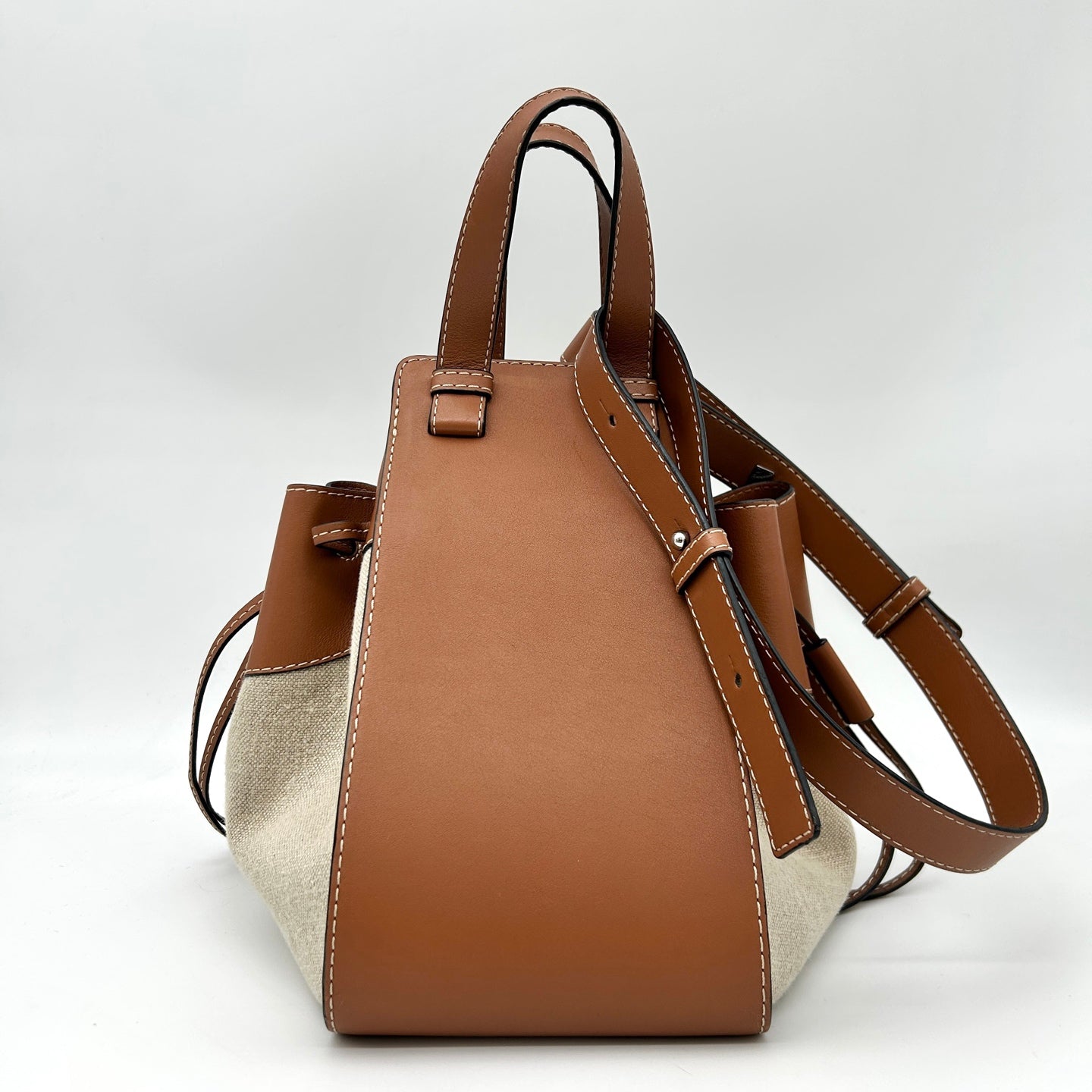 Loewe Hammock Medium Two-Way Bag Fabric with Leather Trim [Used]