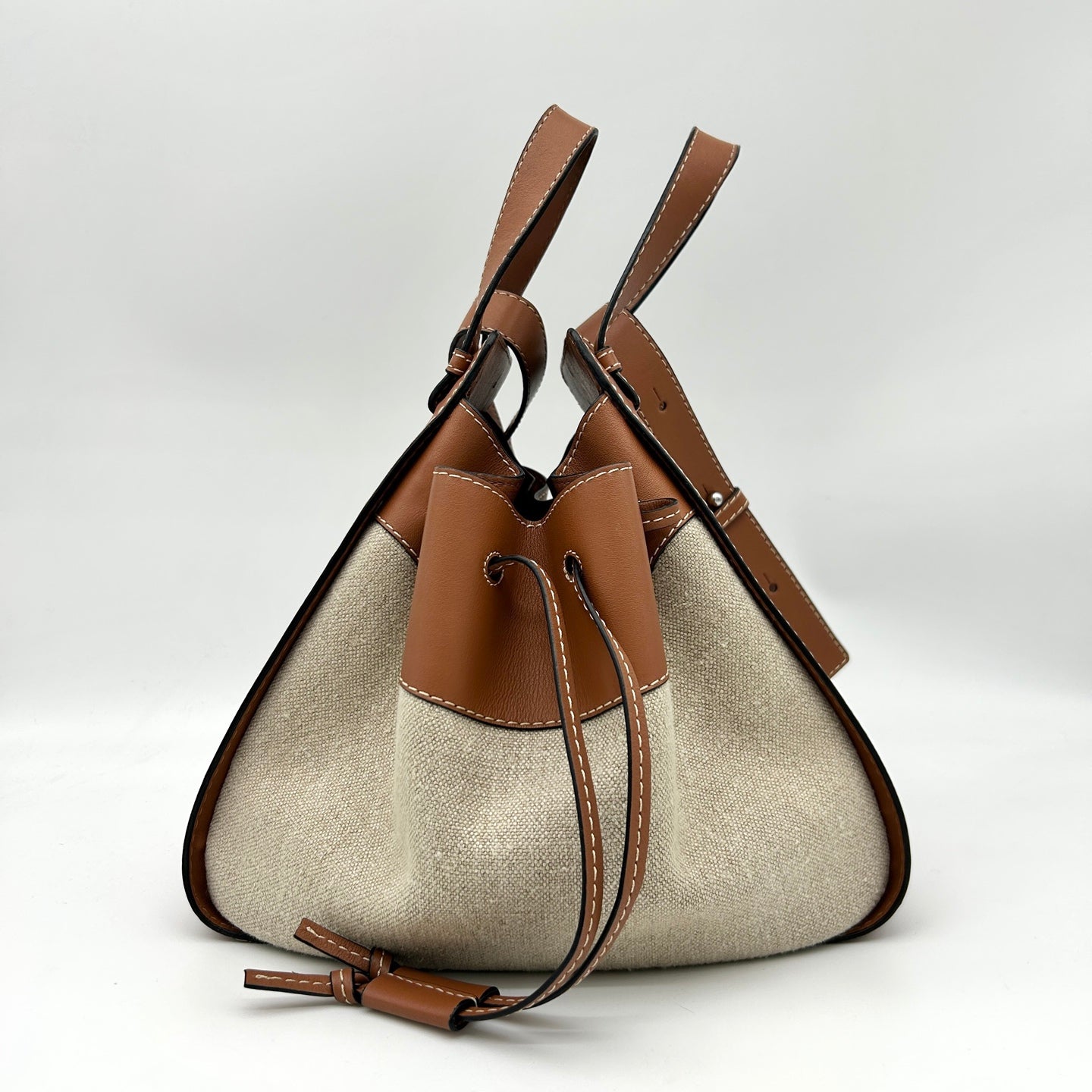 Loewe Hammock Medium Two-Way Bag Fabric with Leather Trim [Used]