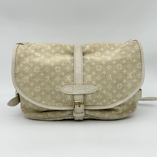 Louis Vuitton Monogram Twin Small Bag Cream White with Leather Trim [Used