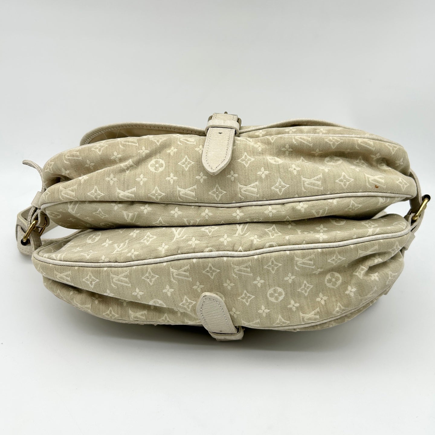 Louis Vuitton Monogram Twin Small Bag Cream White with Leather Trim [Used