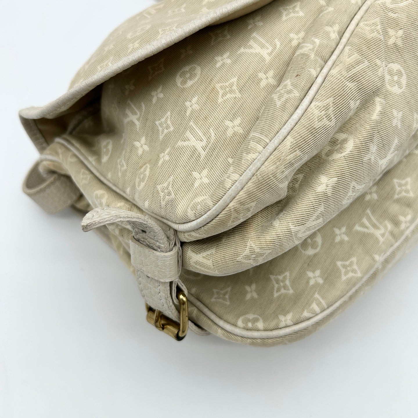 Louis Vuitton Monogram Twin Small Bag Cream White with Leather Trim [Used