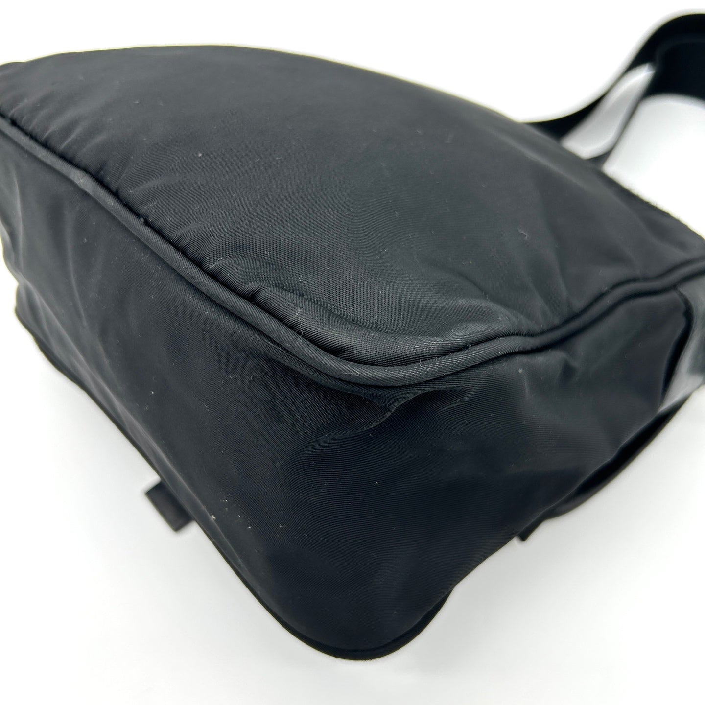 Prada Re-Nylon Flap Boxy Shoulder Crossbody Tote Bag Black [Used]