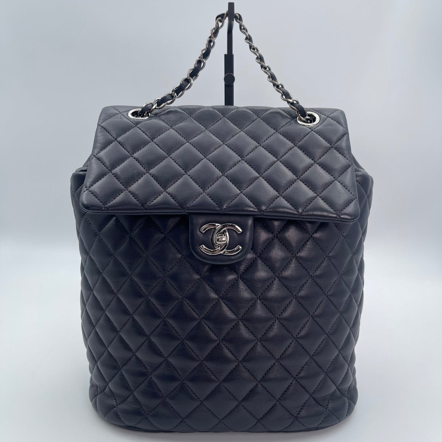 Chanel Navy Blue Lambskin Salzburg Backpack [Used]