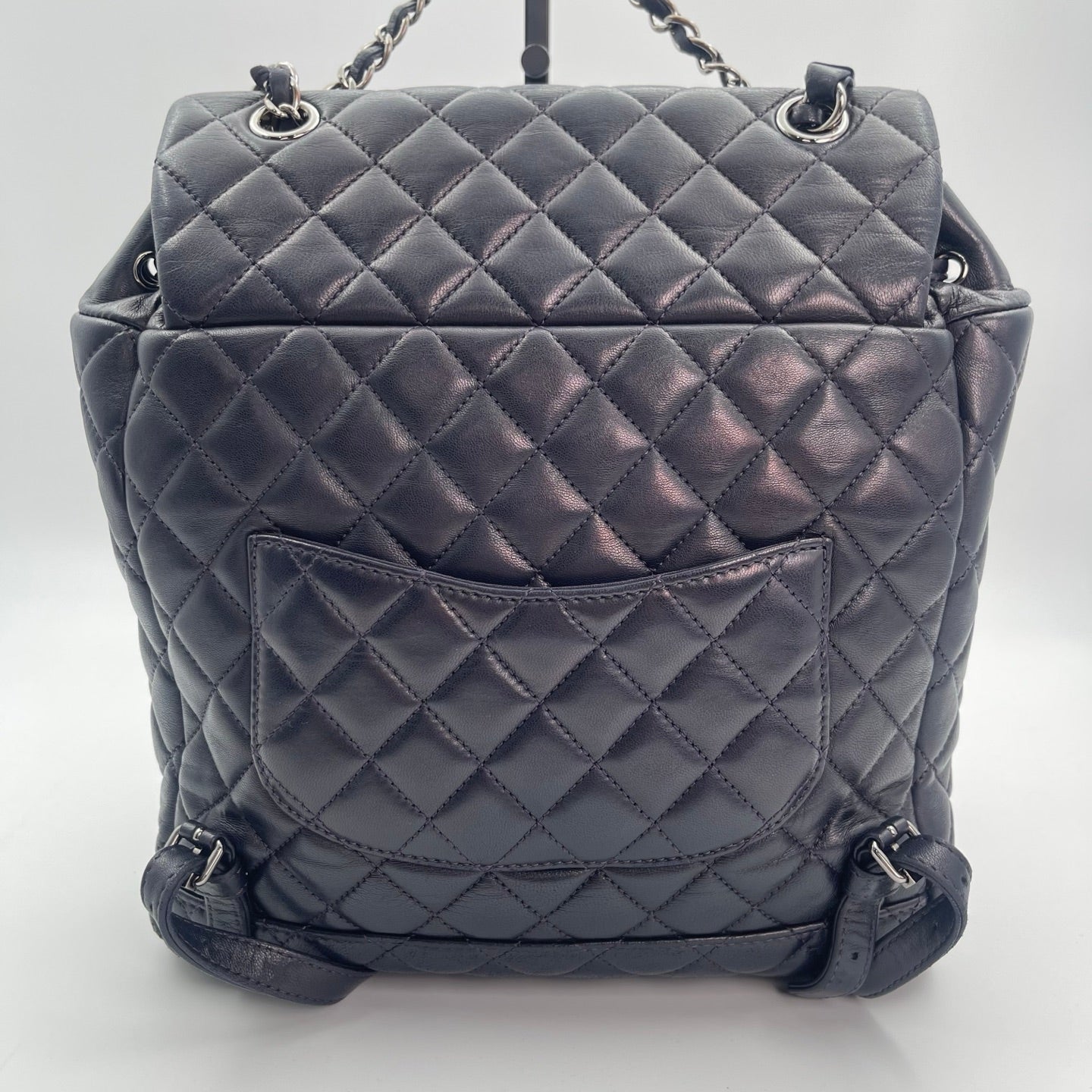 Chanel Navy Blue Lambskin Salzburg Backpack [Used]