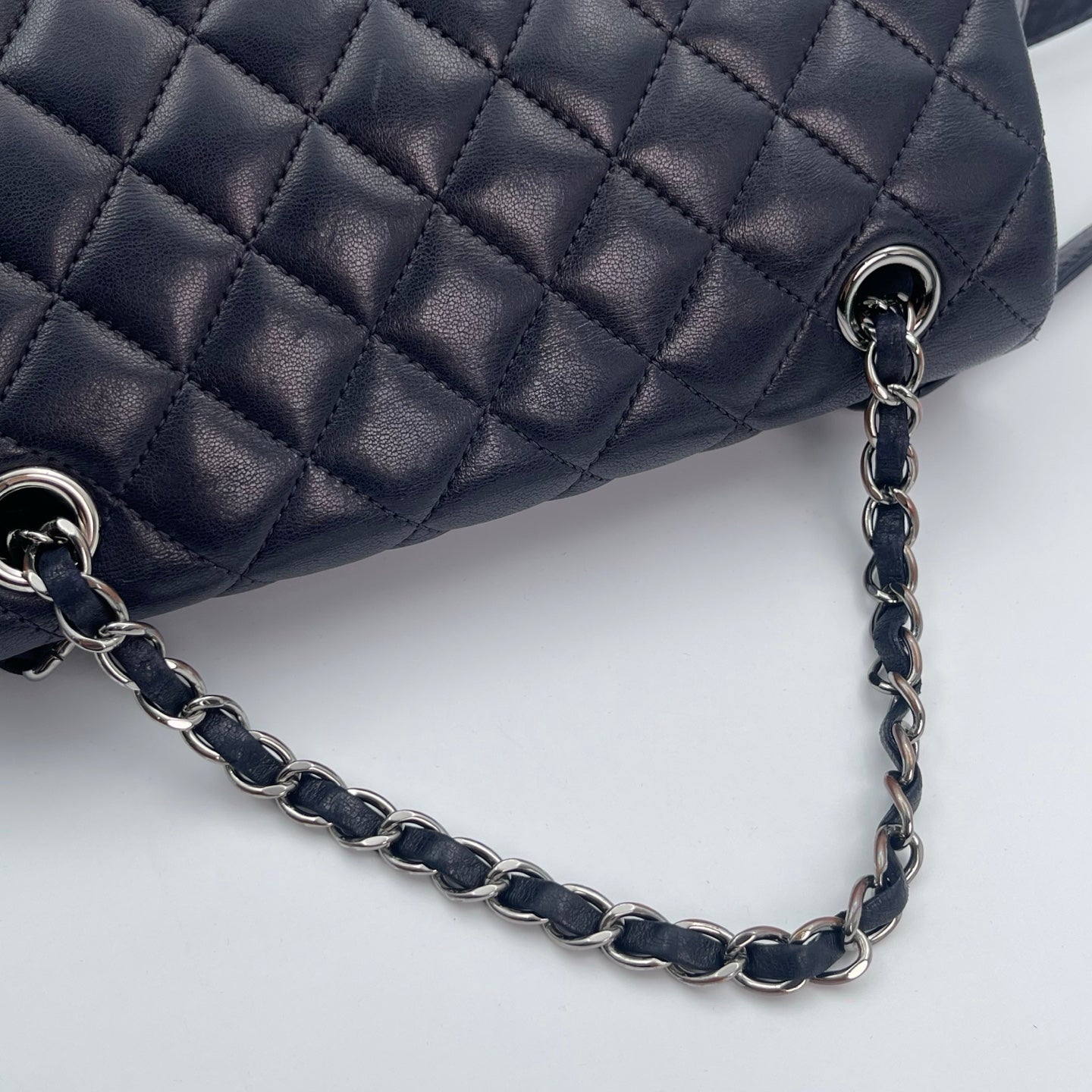 Chanel Navy Blue Lambskin Salzburg Backpack [Used]