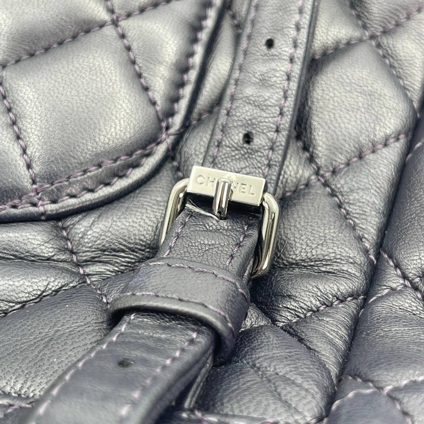 Chanel Navy Blue Lambskin Salzburg Backpack [Used]