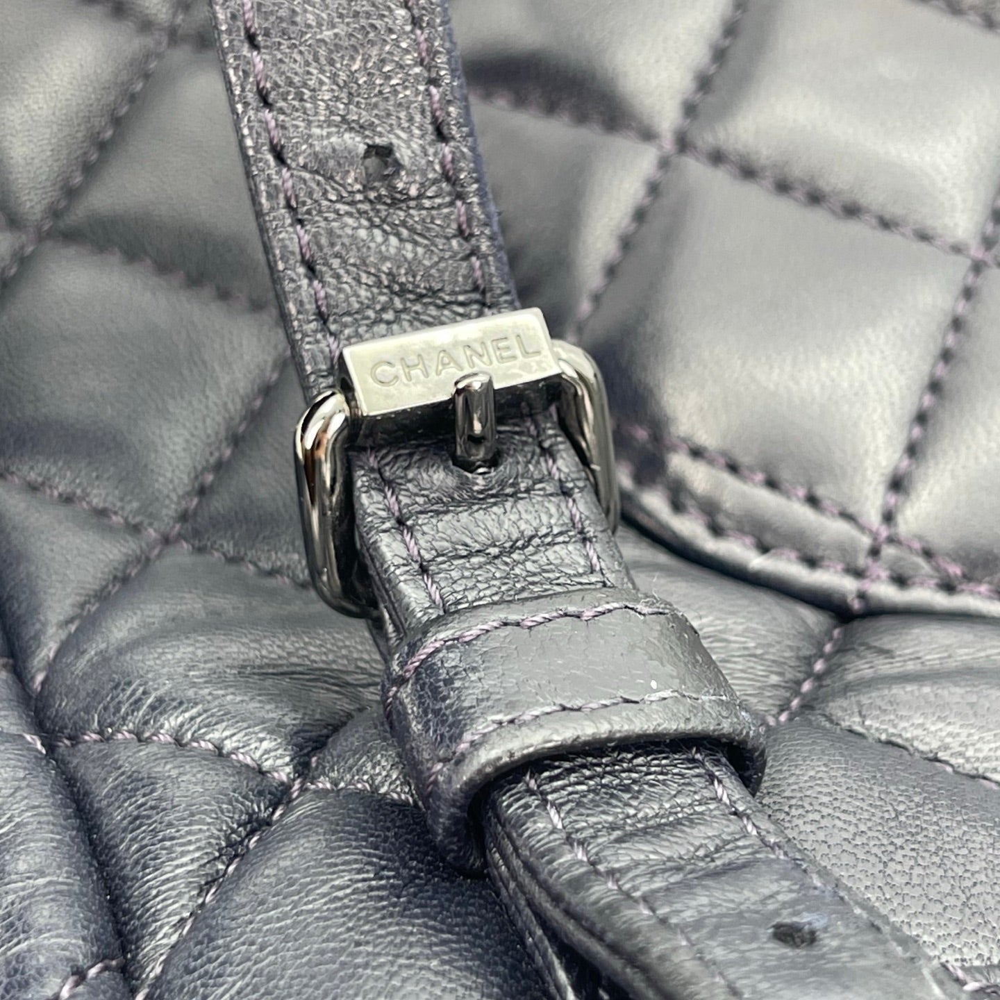 Chanel Navy Blue Lambskin Salzburg Backpack [Used]