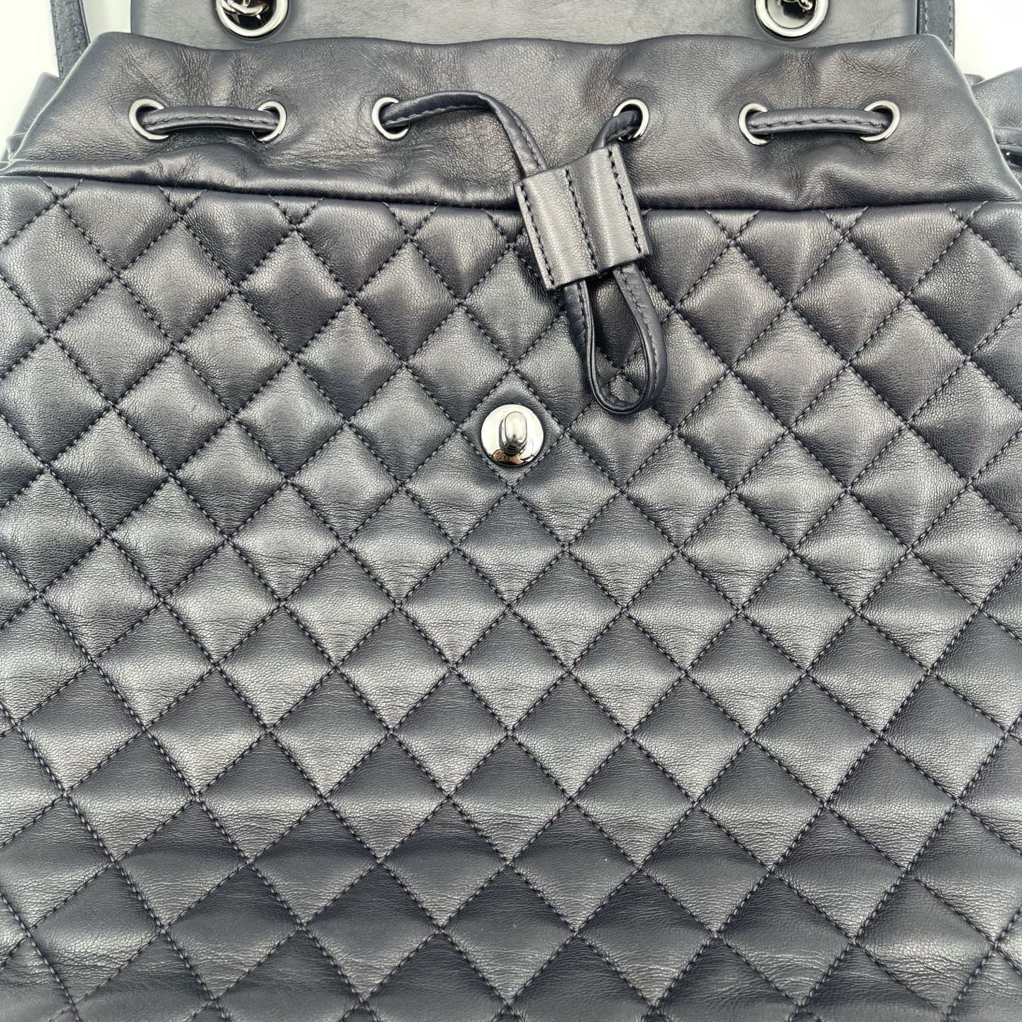 Chanel Navy Blue Lambskin Salzburg Backpack [Used]