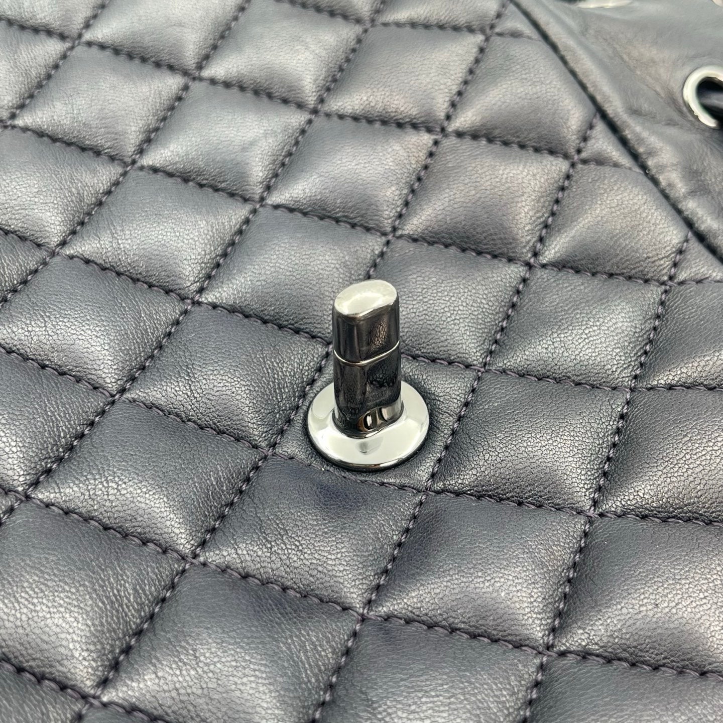 Chanel Navy Blue Lambskin Salzburg Backpack [Used]