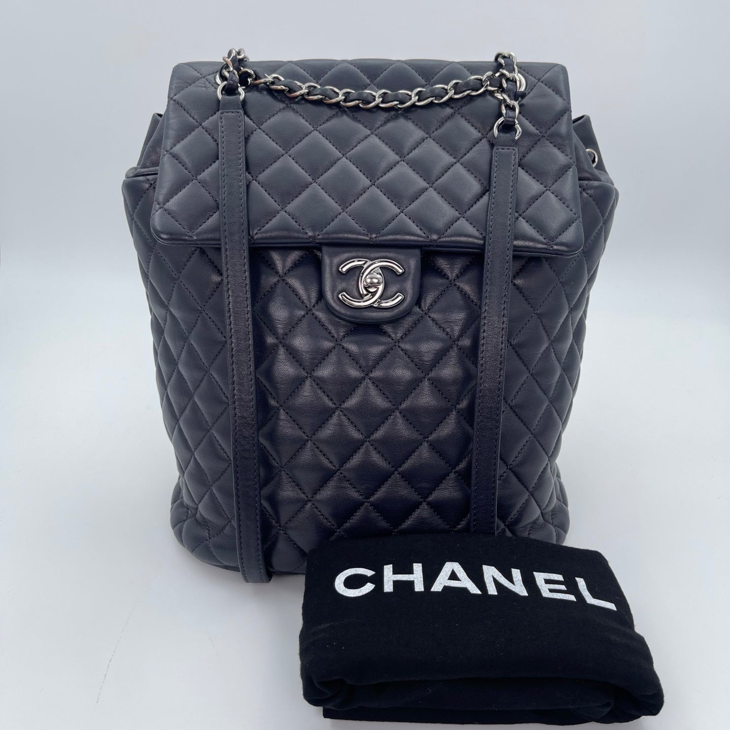 Chanel Navy Blue Lambskin Salzburg Backpack [Used]