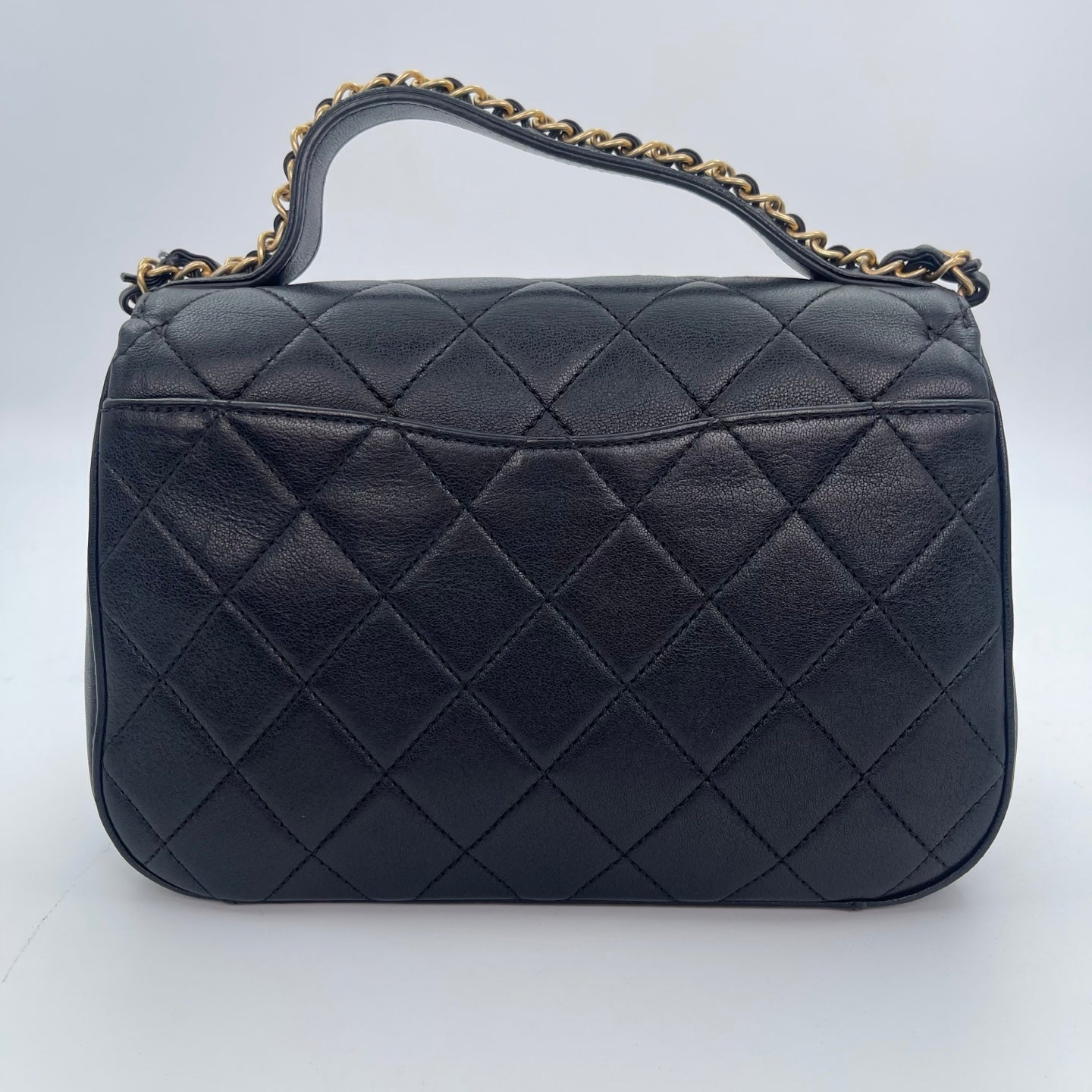 Chanel Black Calfskin 19 Bag 2Way Handle Shoulder Bag [Used]