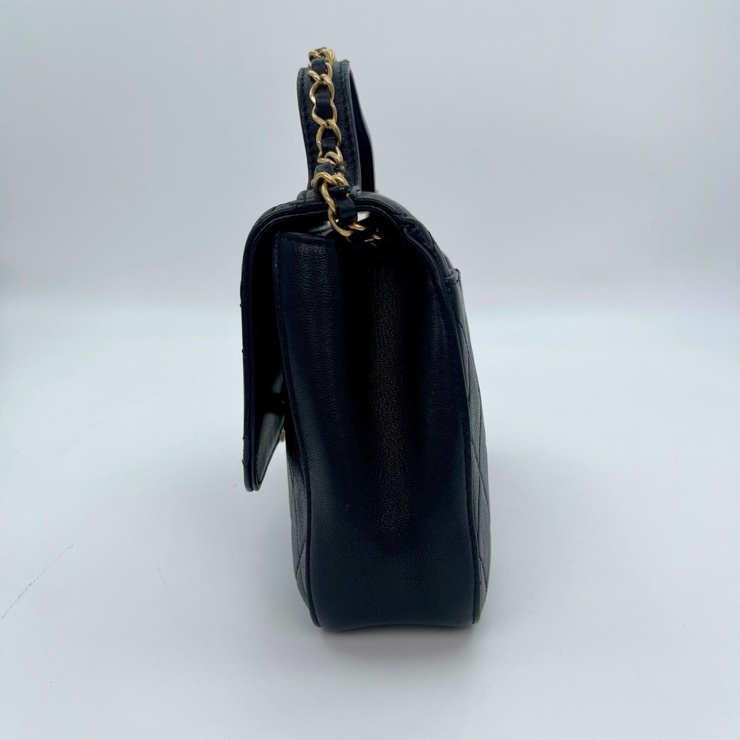 Chanel Black Calfskin 19 Bag 2Way Handle Shoulder Bag [Used]