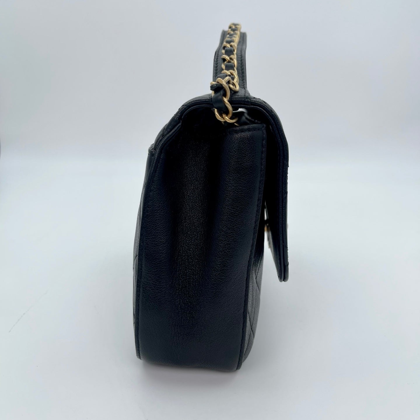 Chanel Black Calfskin 19 Bag 2Way Handle Shoulder Bag [Used]