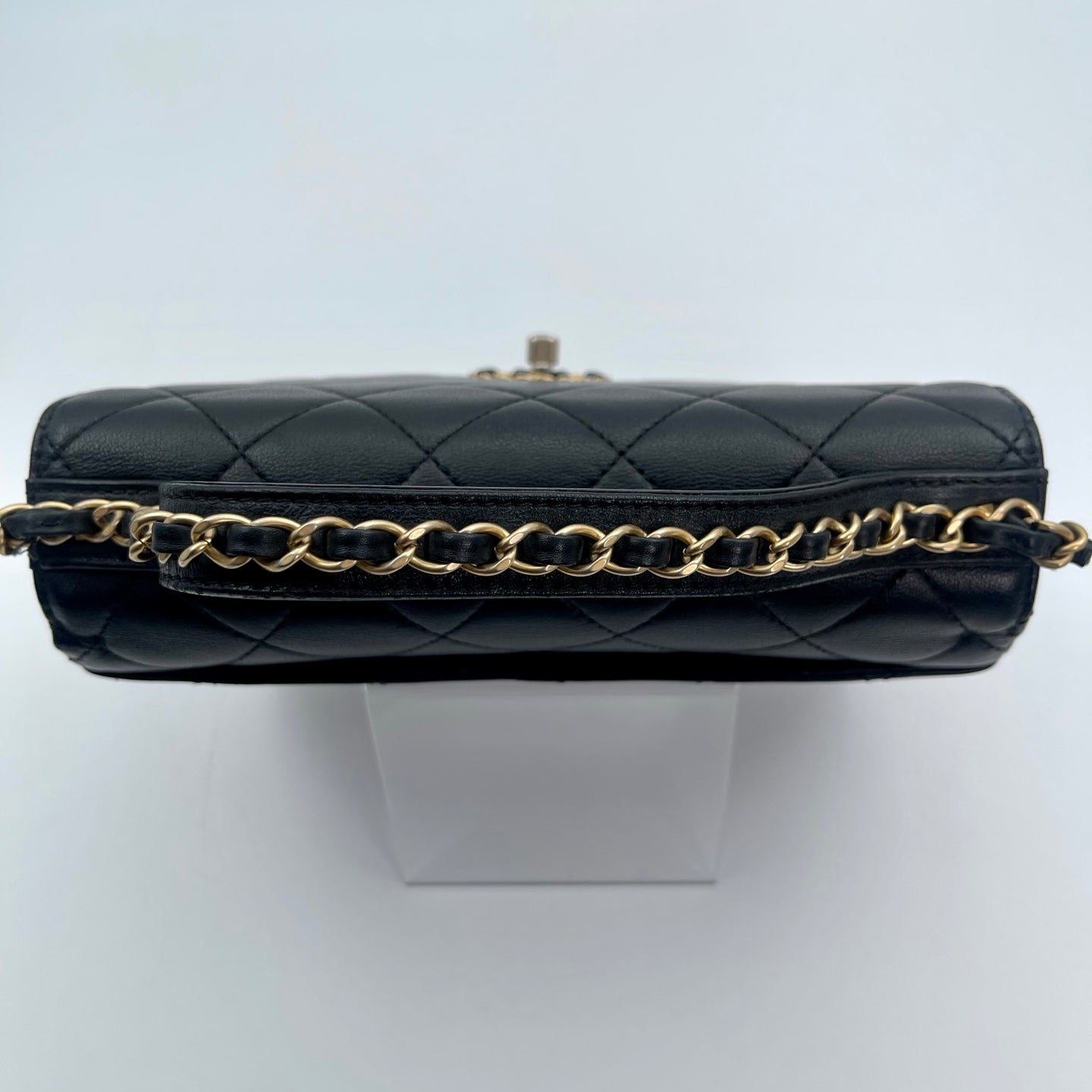 Chanel Black Calfskin 19 Bag 2Way Handle Shoulder Bag [Used]