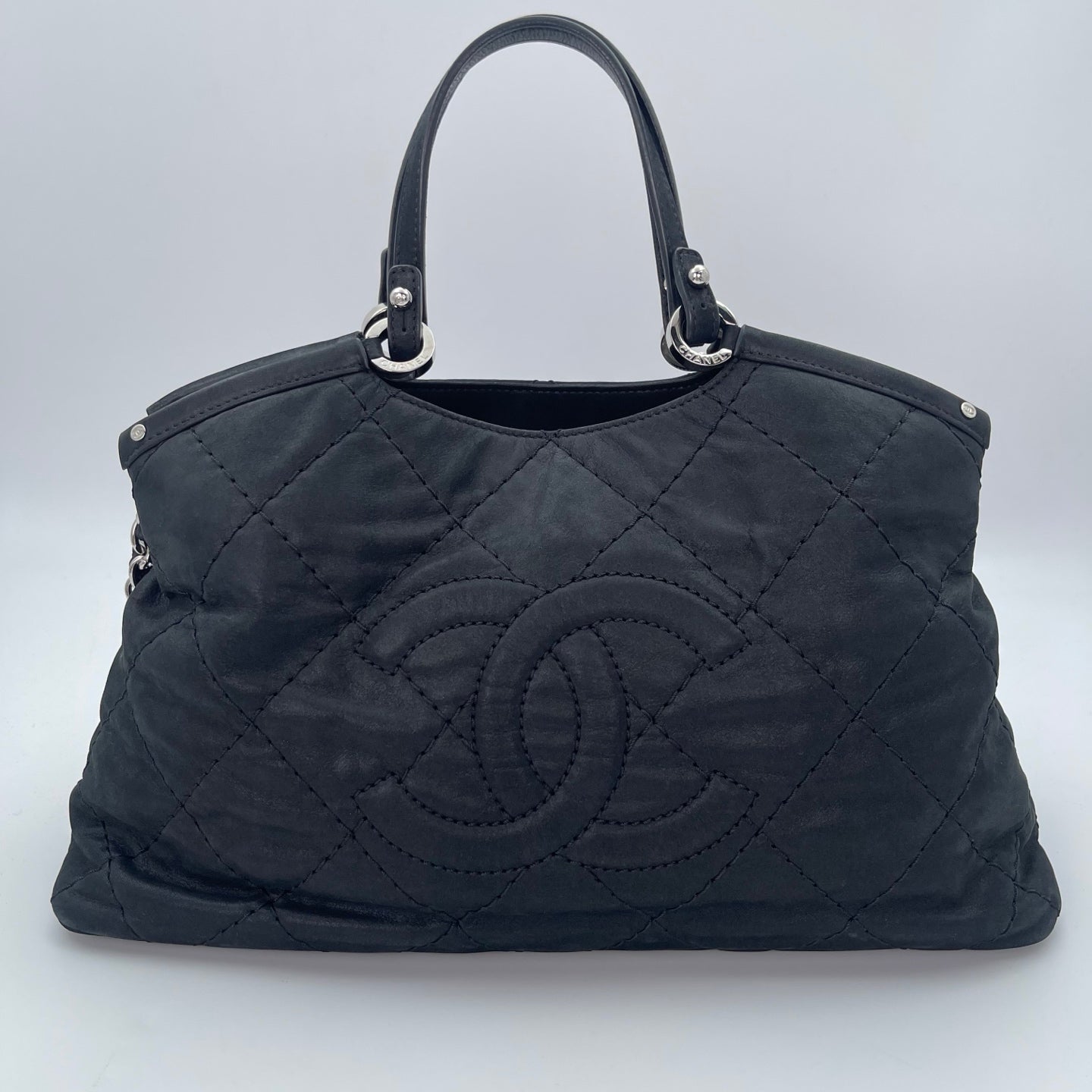 Chanel Black Calfskin 2Way Tote Bag [Used]