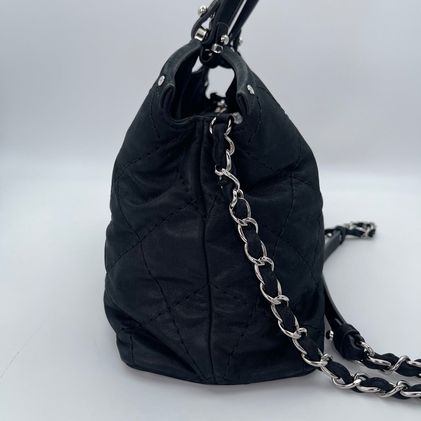 Chanel Black Calfskin 2Way Tote Bag [Used]