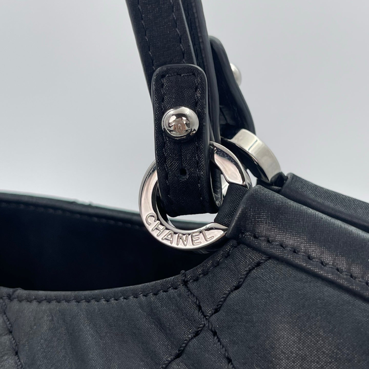 Chanel Black Calfskin 2Way Tote Bag [Used]