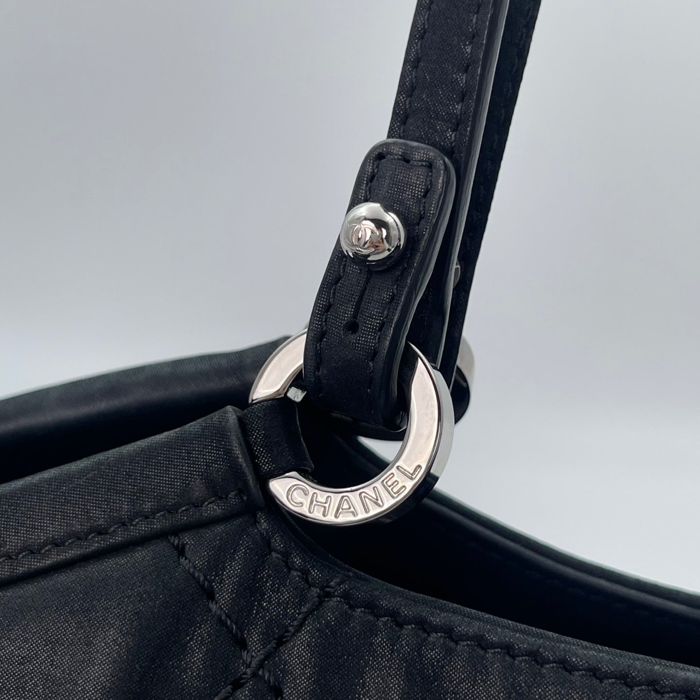 Chanel Black Calfskin 2Way Tote Bag [Used]