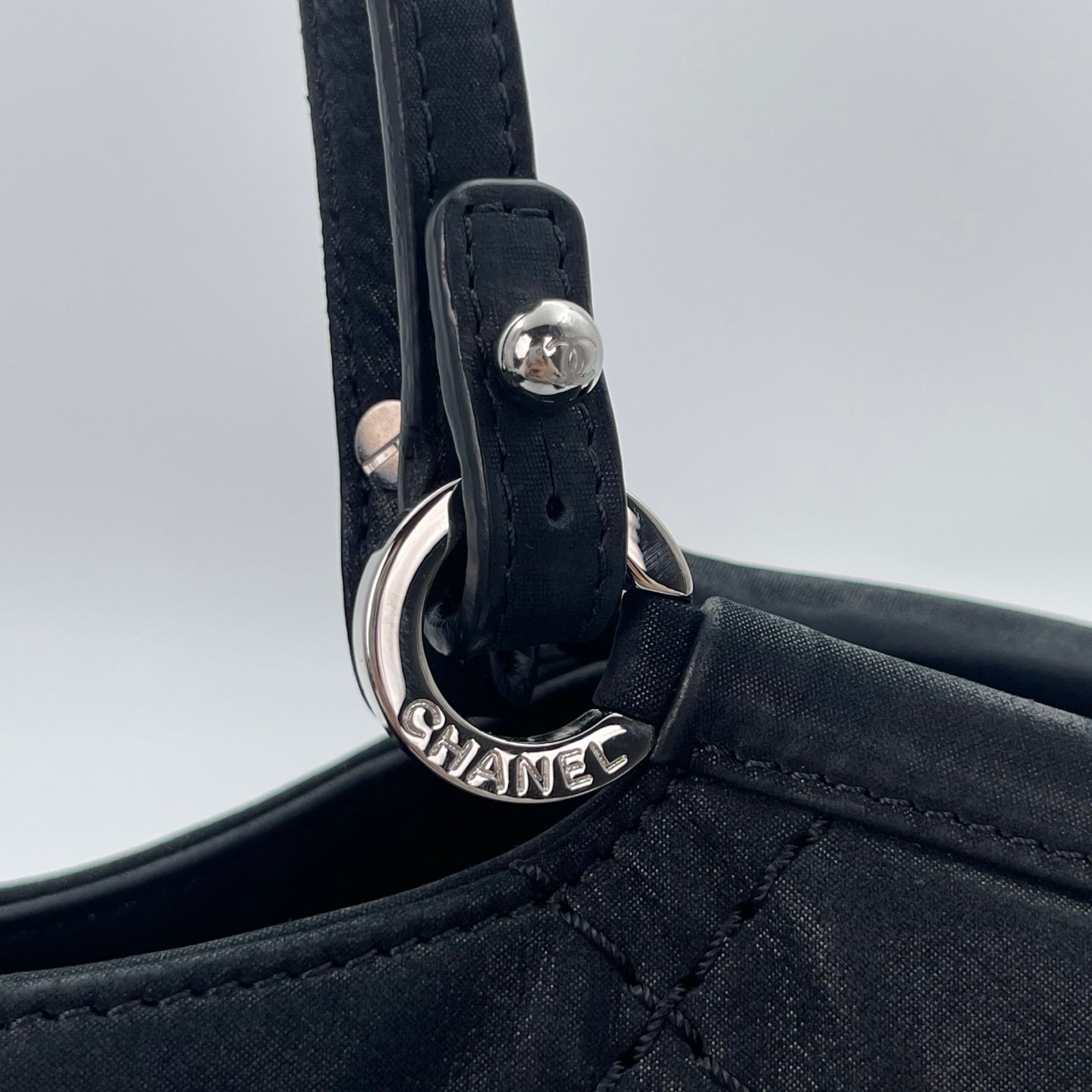 Chanel Black Calfskin 2Way Tote Bag [Used]