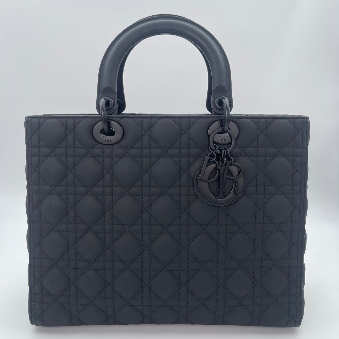 Dior Lady Dior So Black Matte Calfskin Bag [Used]