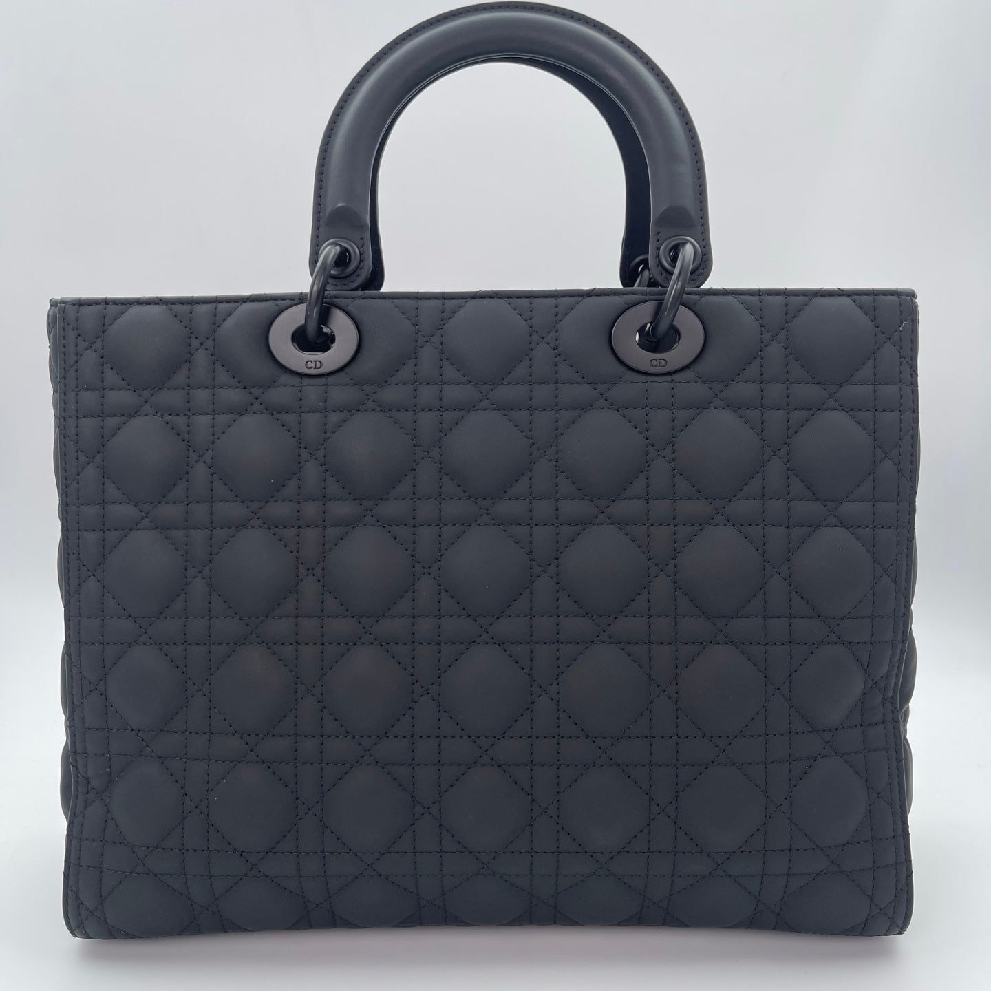 Dior Lady Dior So Black Matte Calfskin Bag [Used]