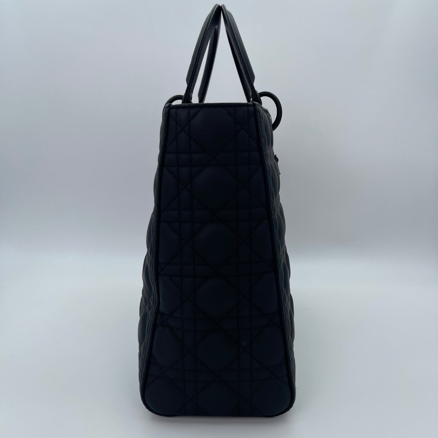 Dior Lady Dior So Black Matte Calfskin Bag [Used]