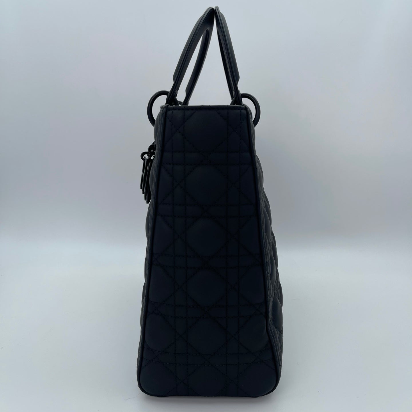 Dior Lady Dior So Black Matte Calfskin Bag [Used]