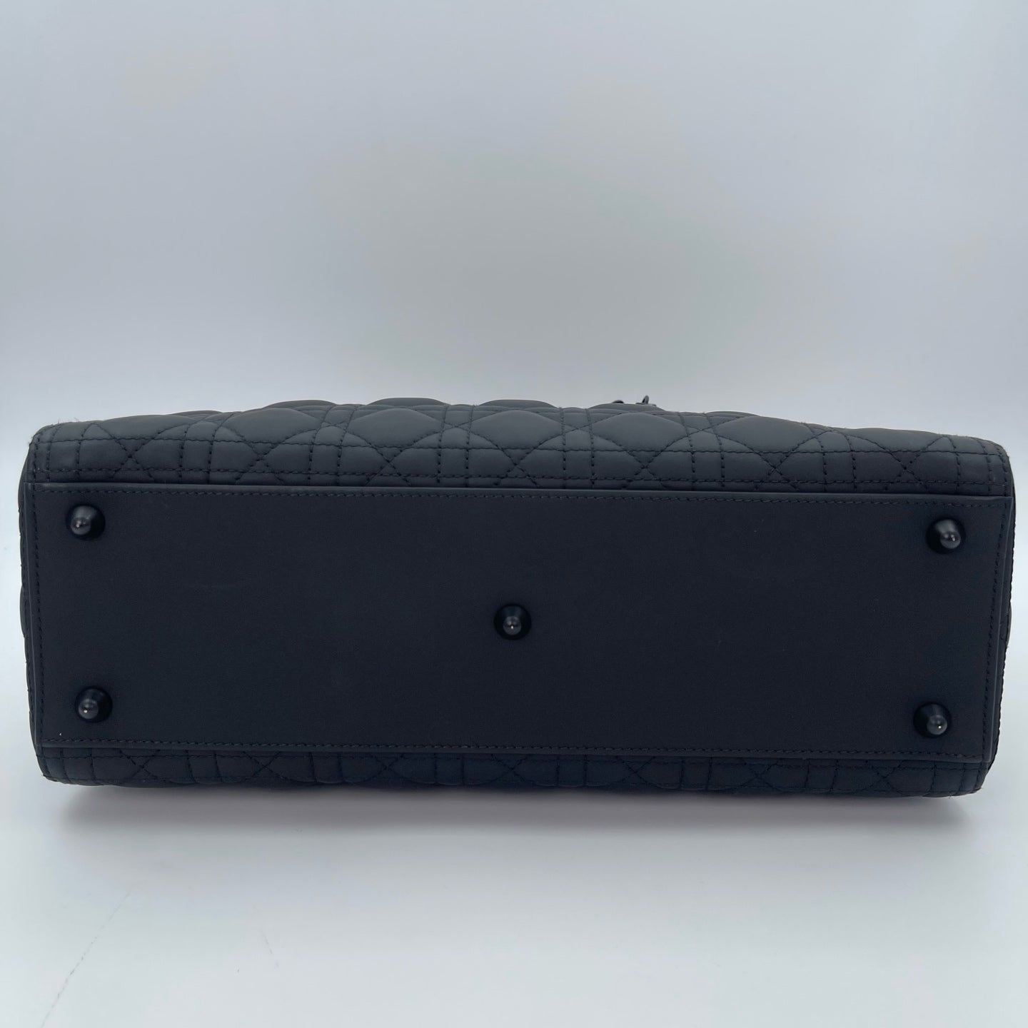 Dior Lady Dior So Black Matte Calfskin Bag [Used]