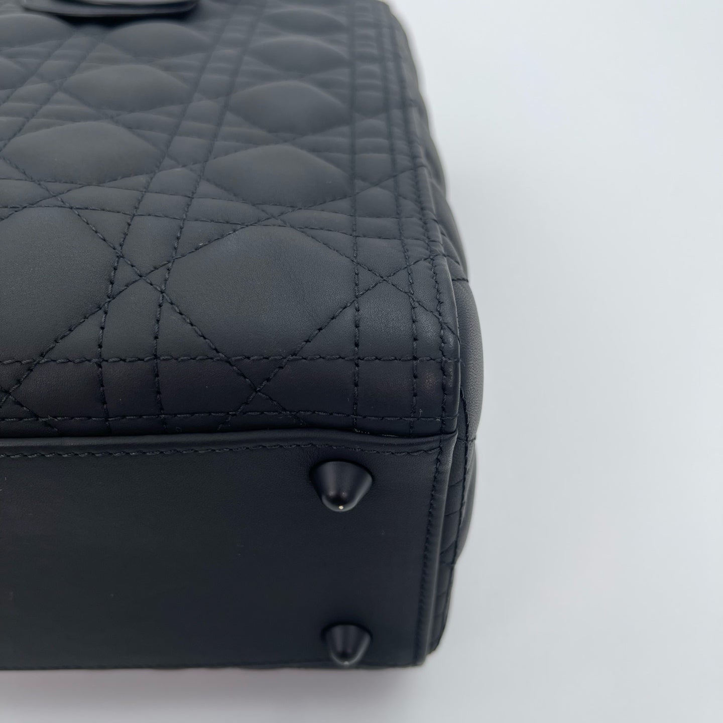 Dior Lady Dior So Black Matte Calfskin Bag [Used]