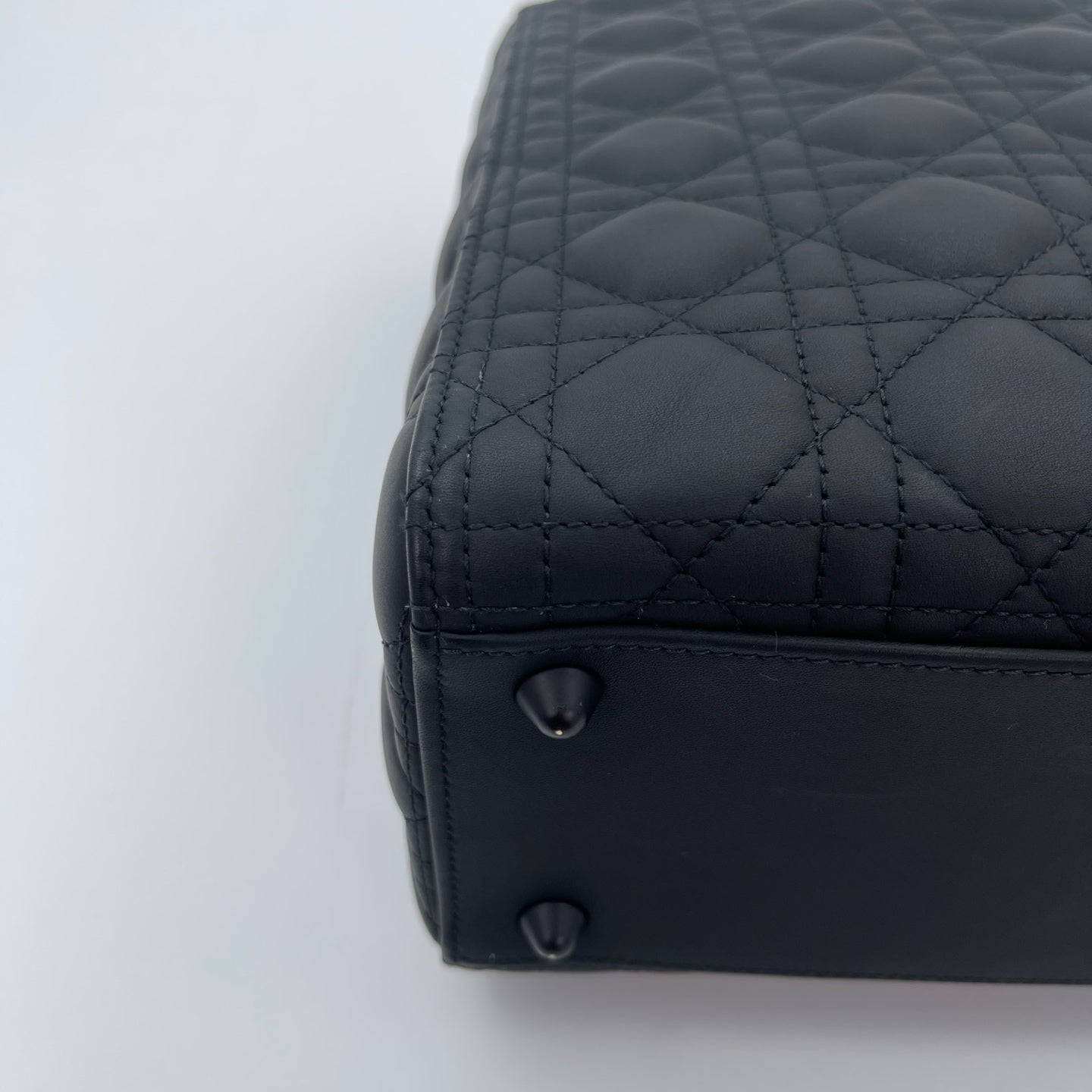 Dior Lady Dior So Black Matte Calfskin Bag [Used]