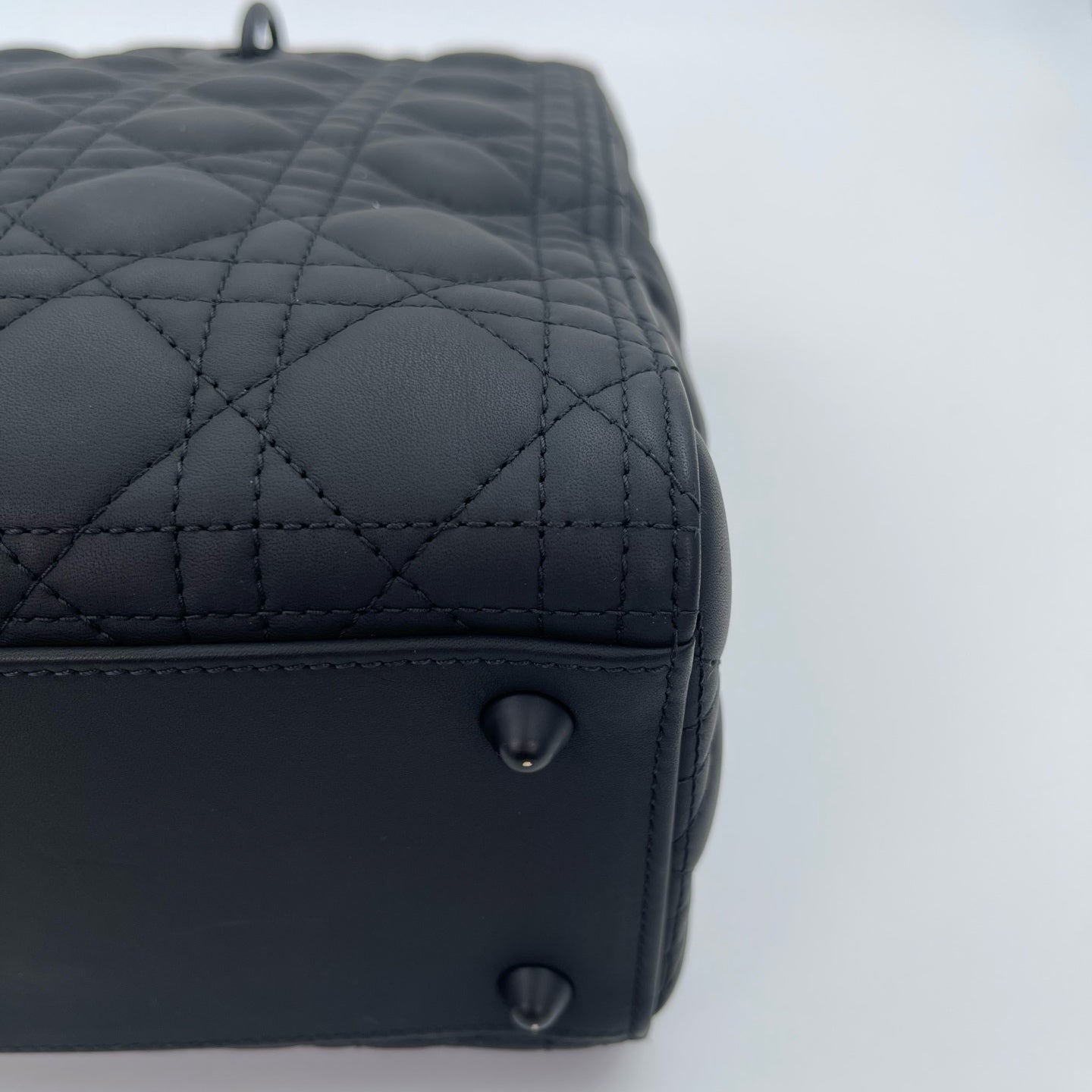 Dior Lady Dior So Black Matte Calfskin Bag [Used]