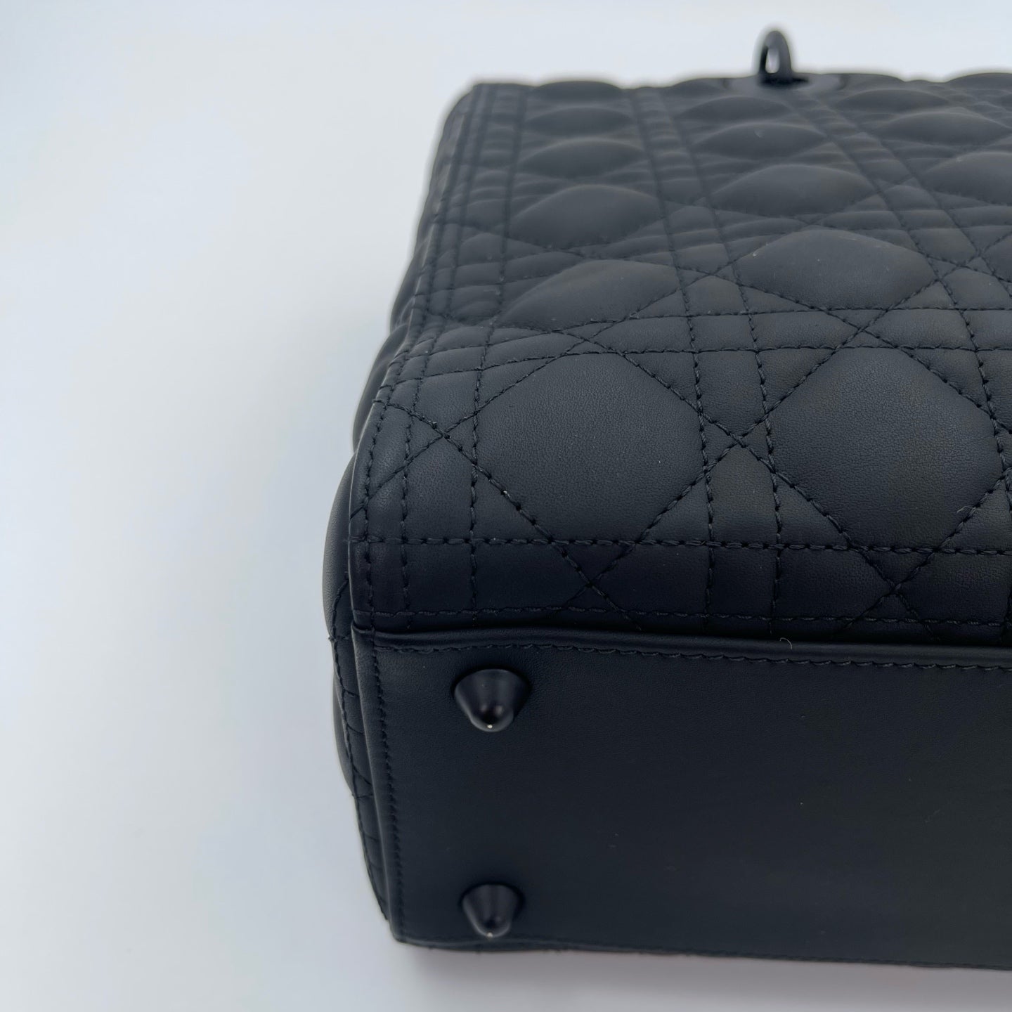 Dior Lady Dior So Black Matte Calfskin Bag [Used]