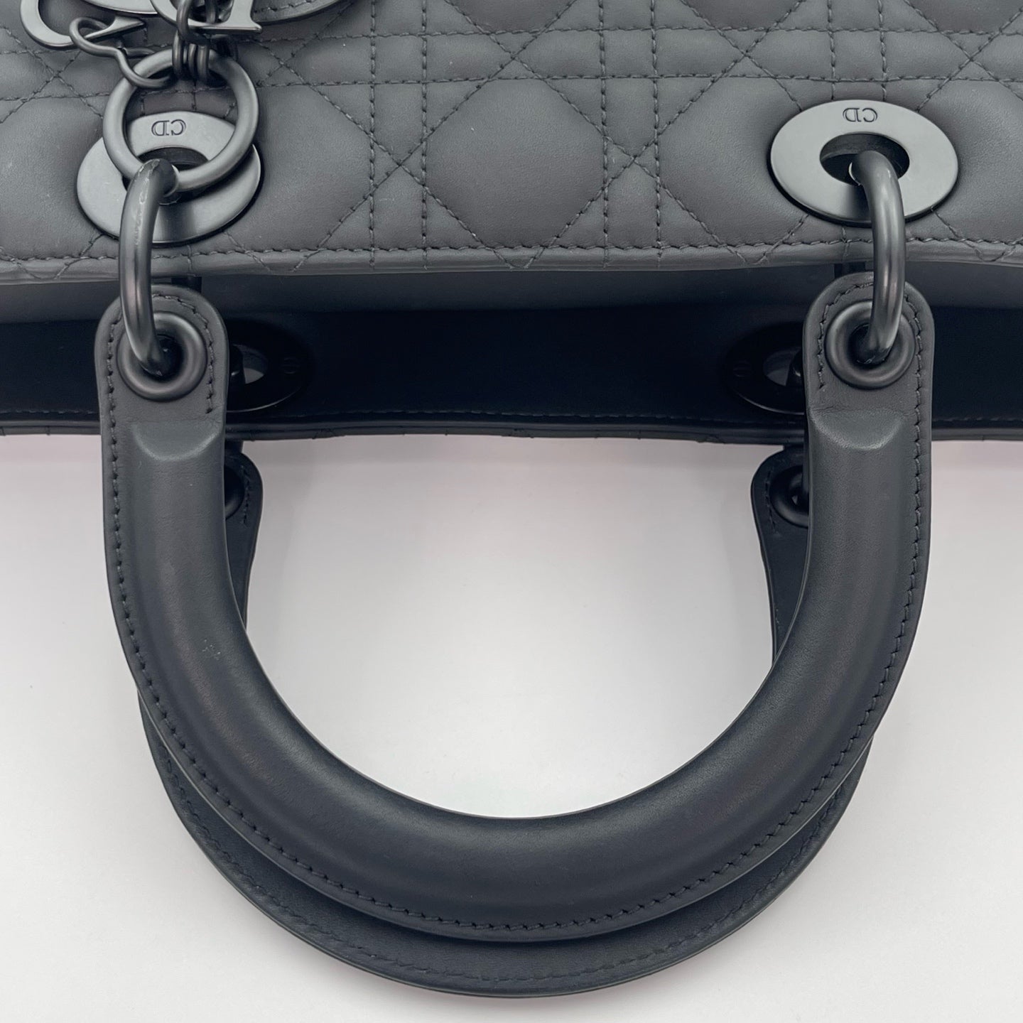 Dior Lady Dior So Black Matte Calfskin Bag [Used]