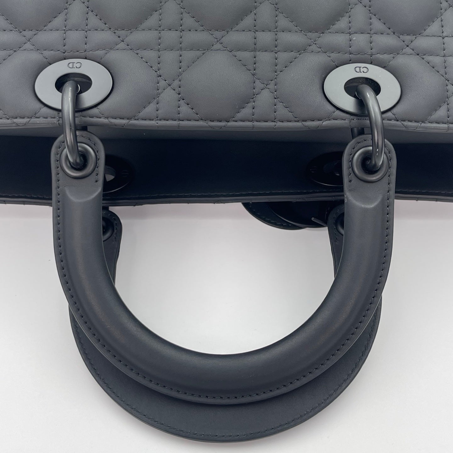 Dior Lady Dior So Black Matte Calfskin Bag [Used]