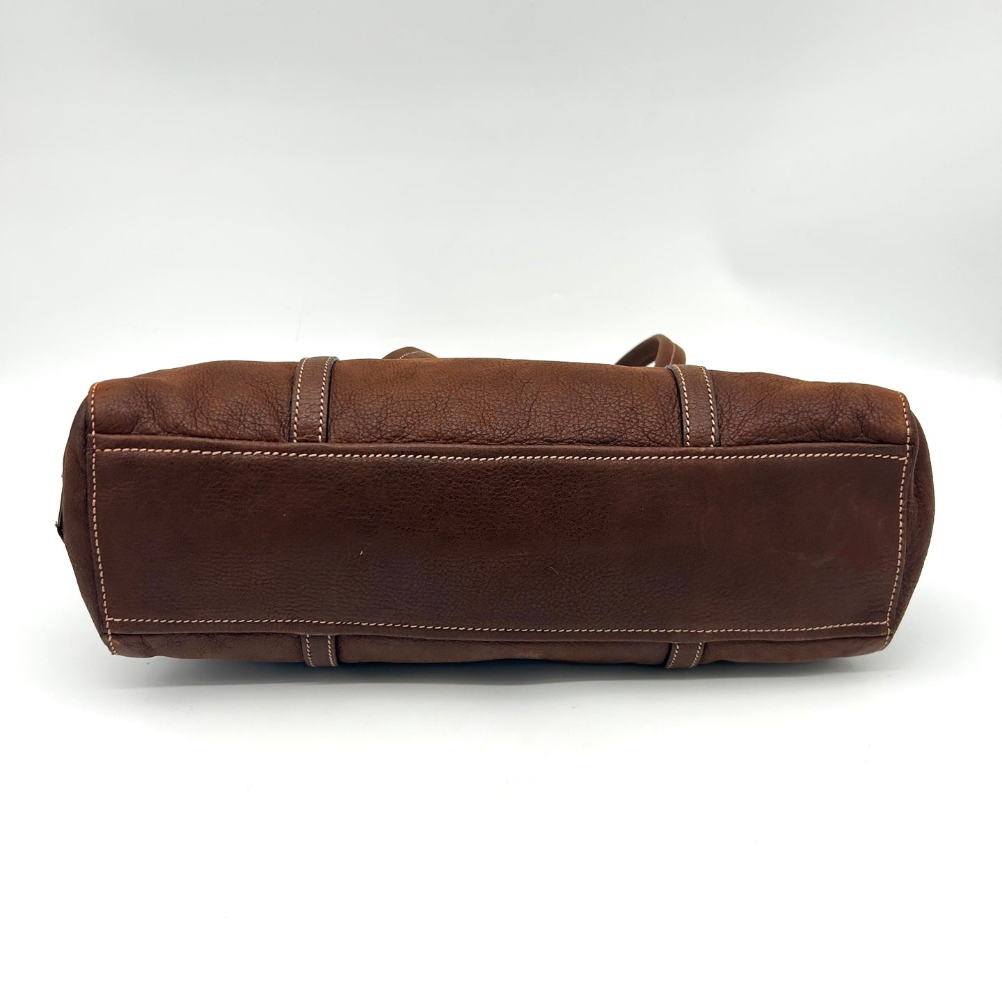 Prada Dark Brown Calfskin Baguette Shoulder Bag [Used]