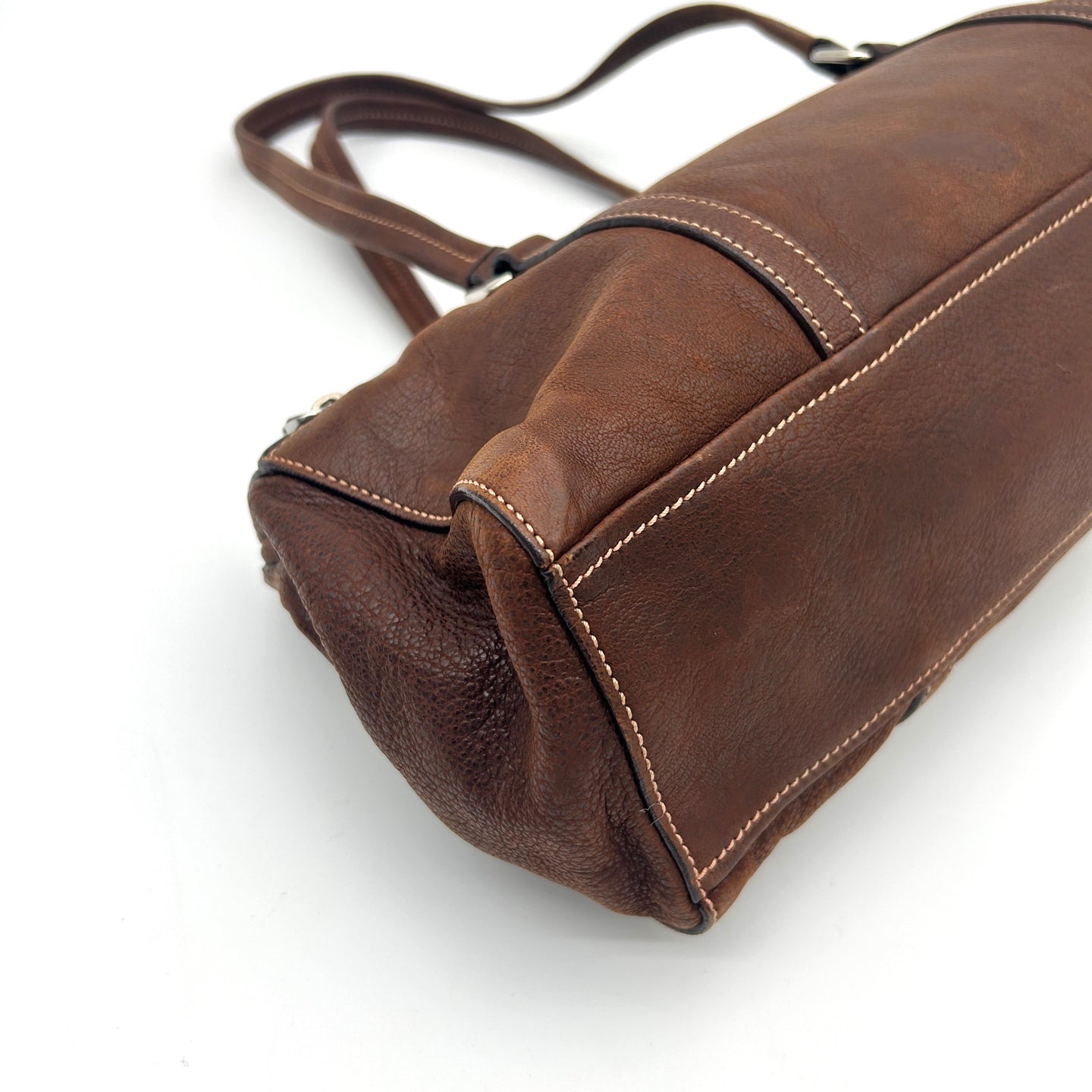 Prada Dark Brown Calfskin Baguette Shoulder Bag [Used]