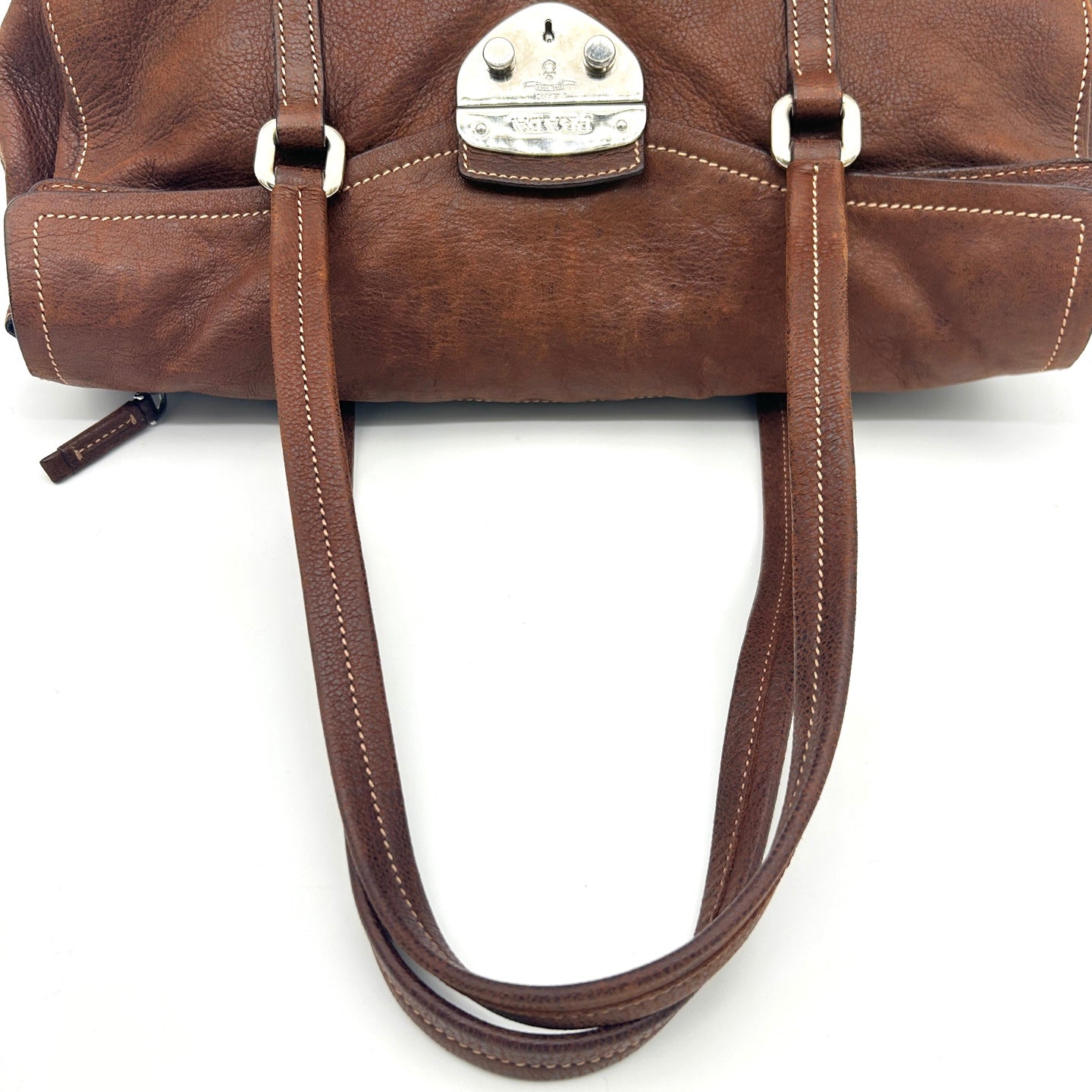 Prada Dark Brown Calfskin Baguette Shoulder Bag [Used]
