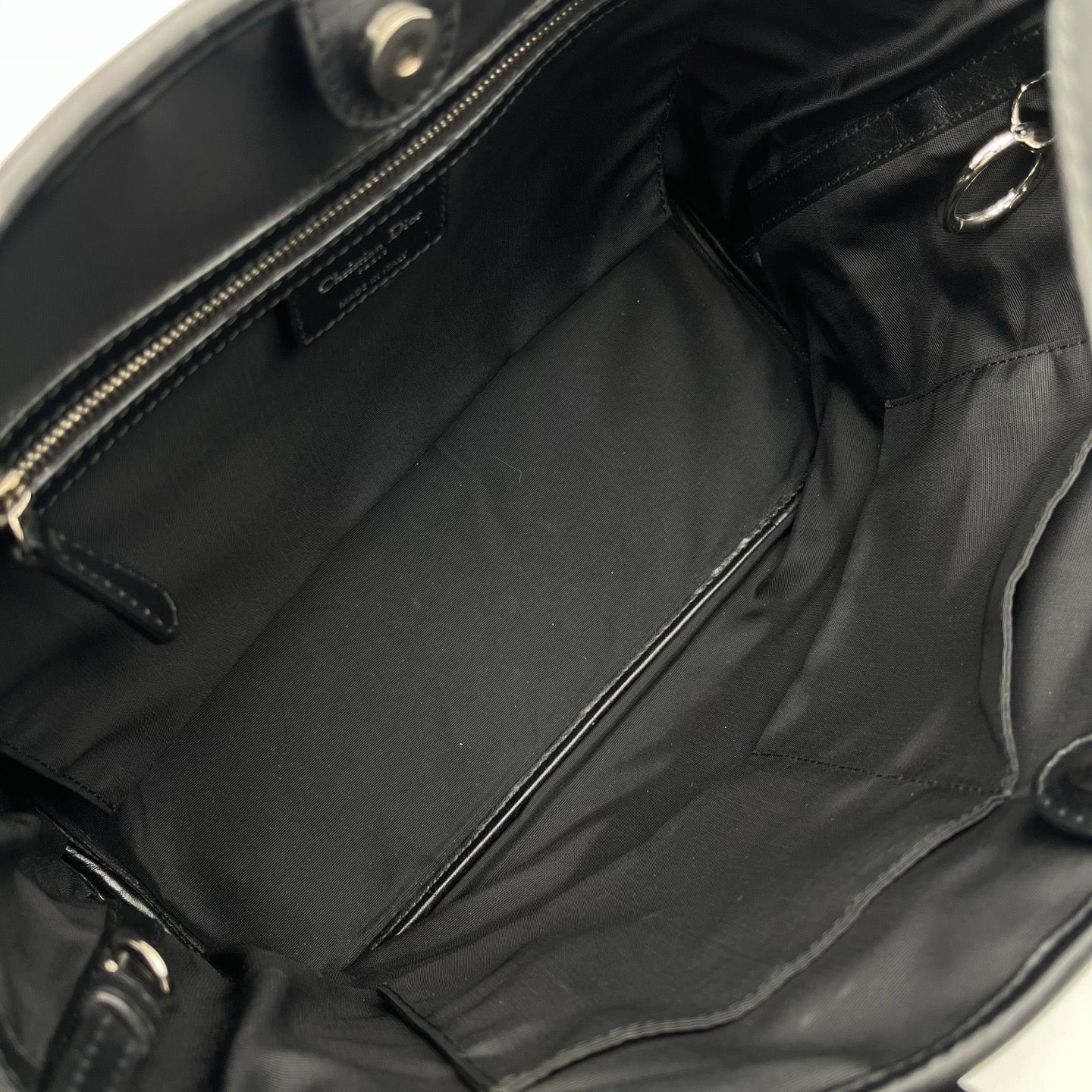 Dior Black Canvas Lady Dior Tote Bag [Used]