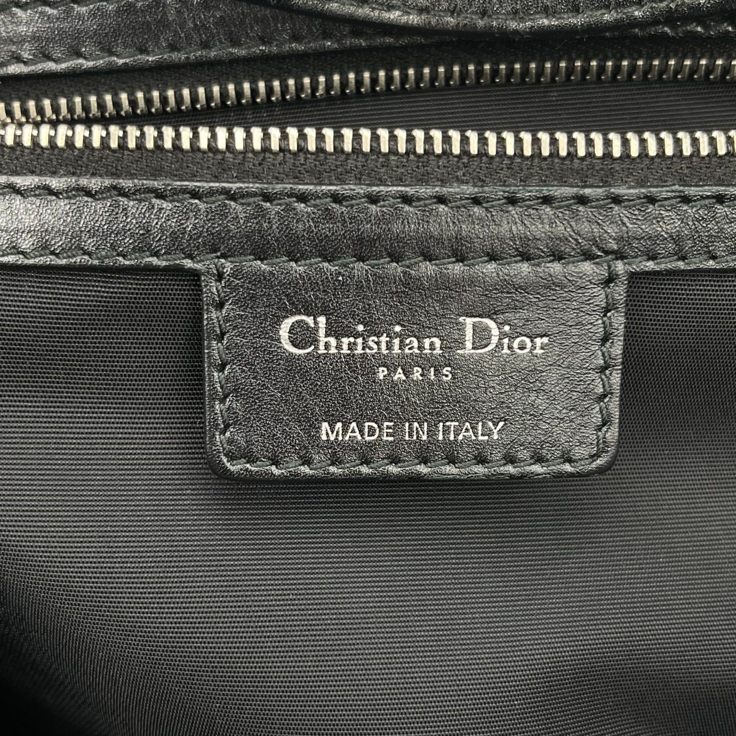 Dior Black Canvas Lady Dior Tote Bag [Used]