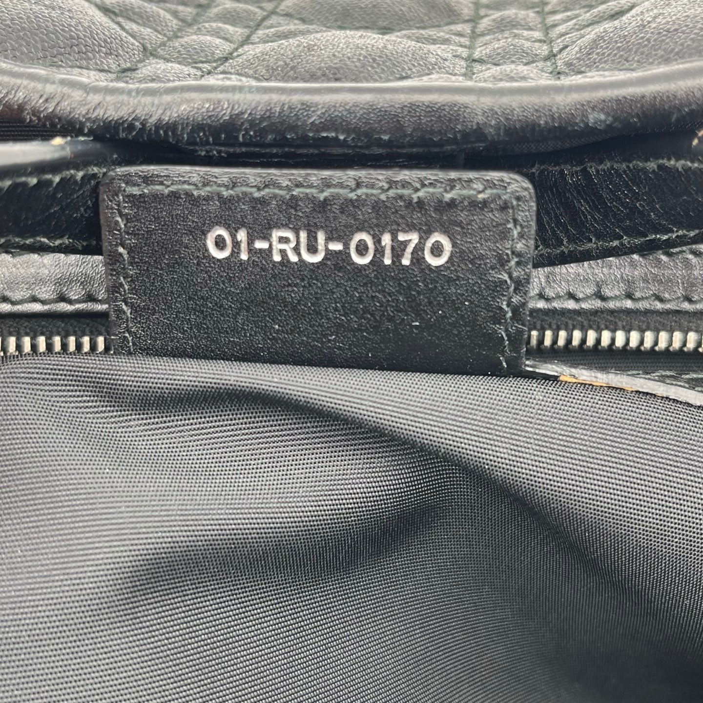 Dior Black Canvas Lady Dior Tote Bag [Used]