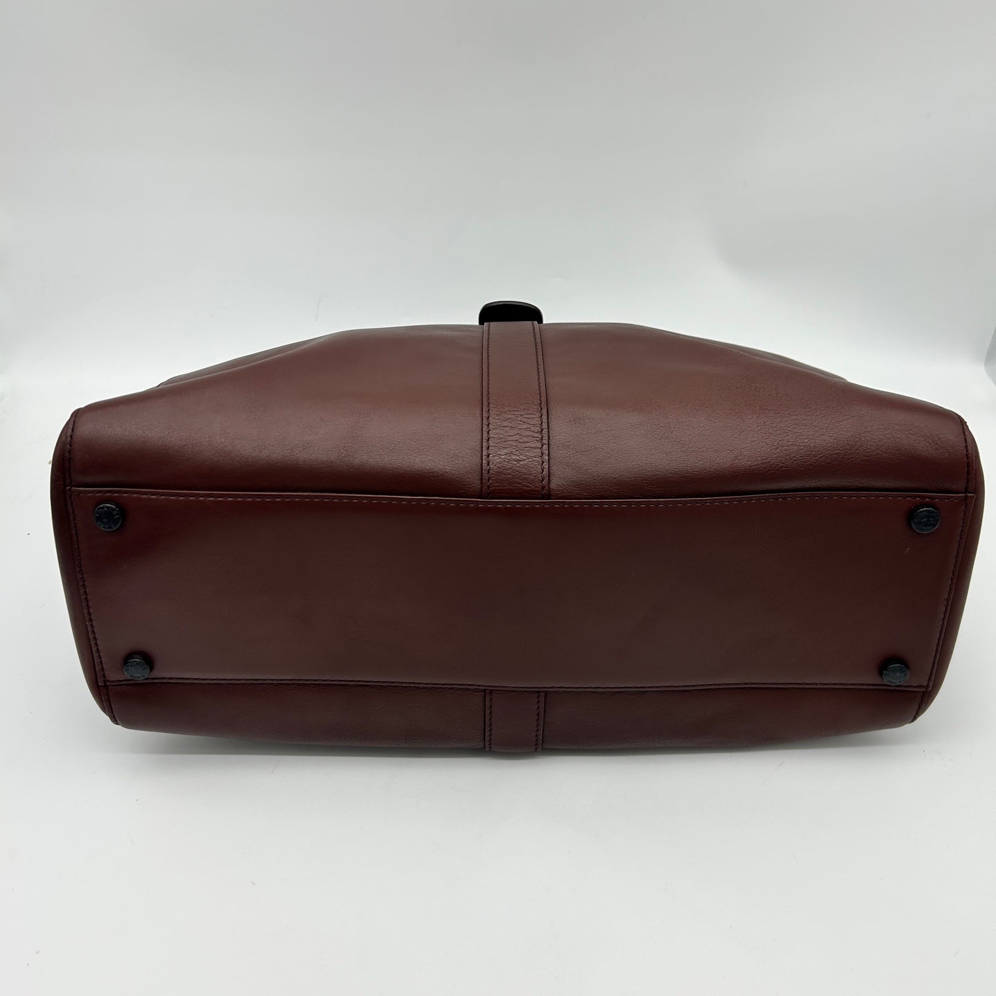 Chanel Reddish Brown Leather Buckle Tote Bag [Used]