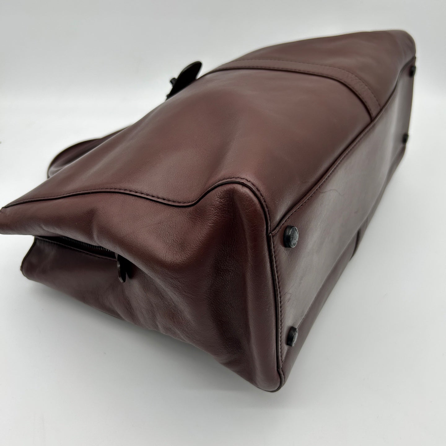 Chanel Reddish Brown Leather Buckle Tote Bag [Used]