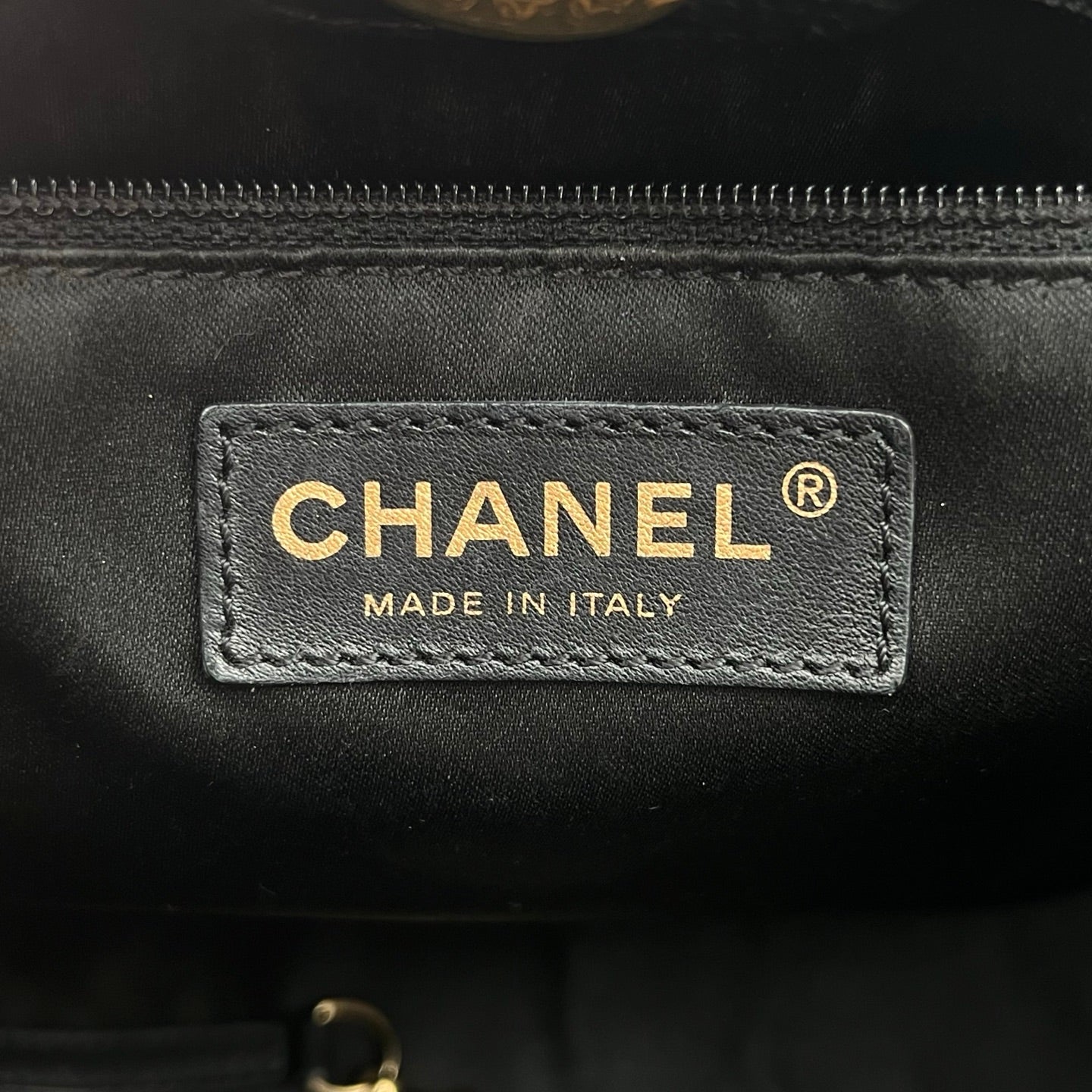 CHANEL Black Caviar Leather PST Shoulder Tote Bag with Gold Hardware  [Used]