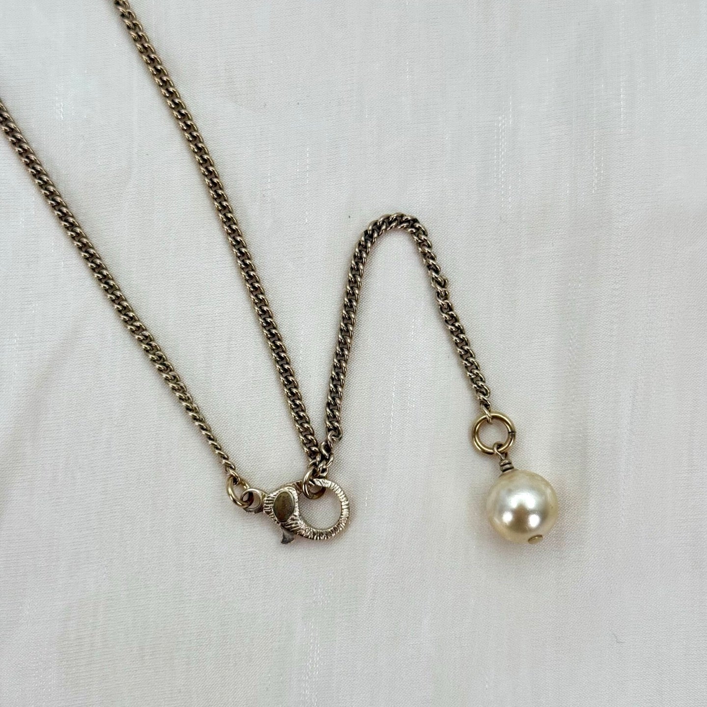 Chanel Pale Gold Rhinestone CC Starburst Pendant Necklace [Used]