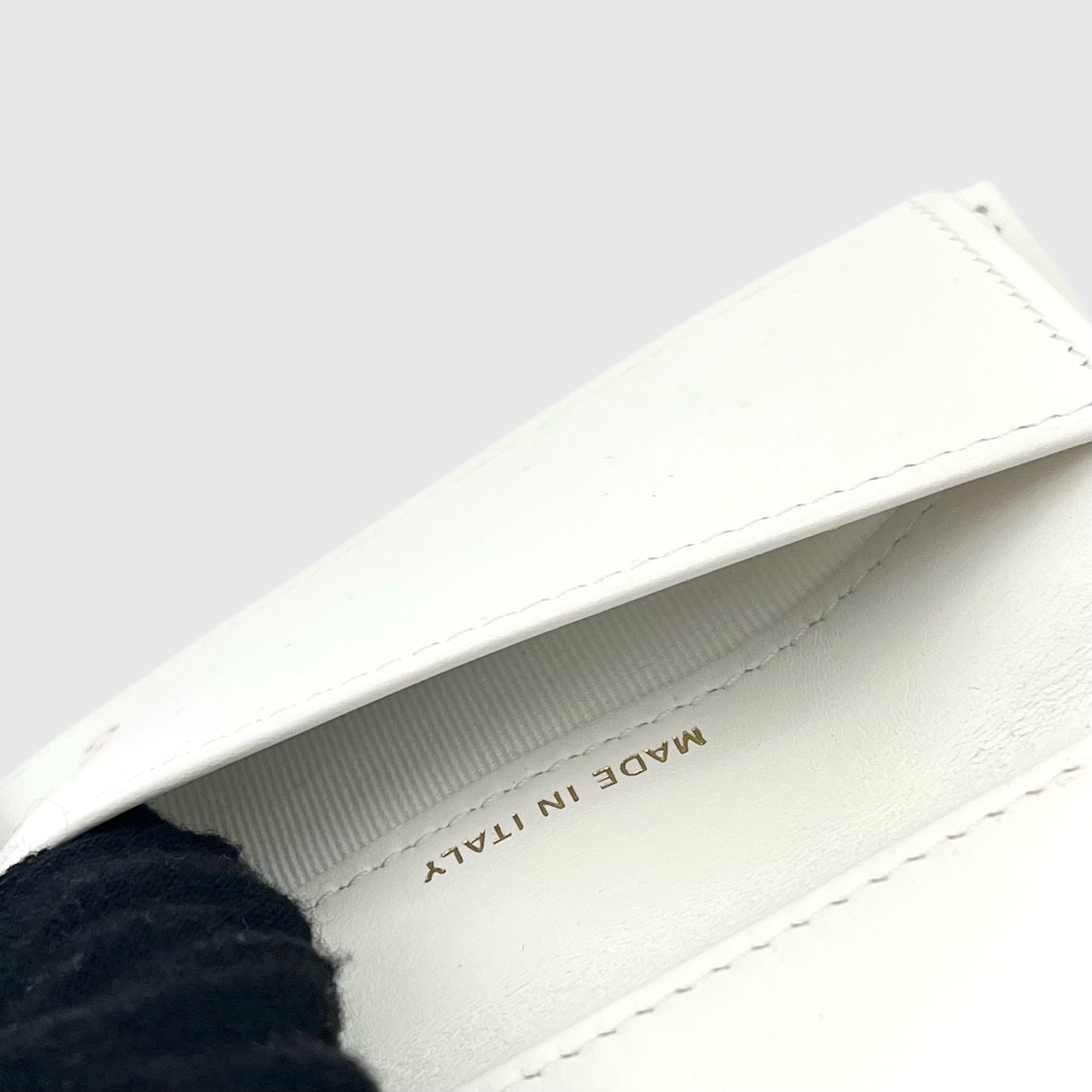 Chanel White Caviar Leather Mini Trifold Wallet [Used]