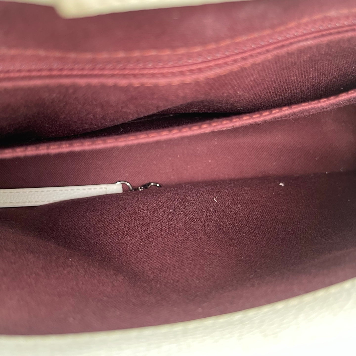 Chanel Ivory Calfskin Tote Bag with Silver Hardware [Used]