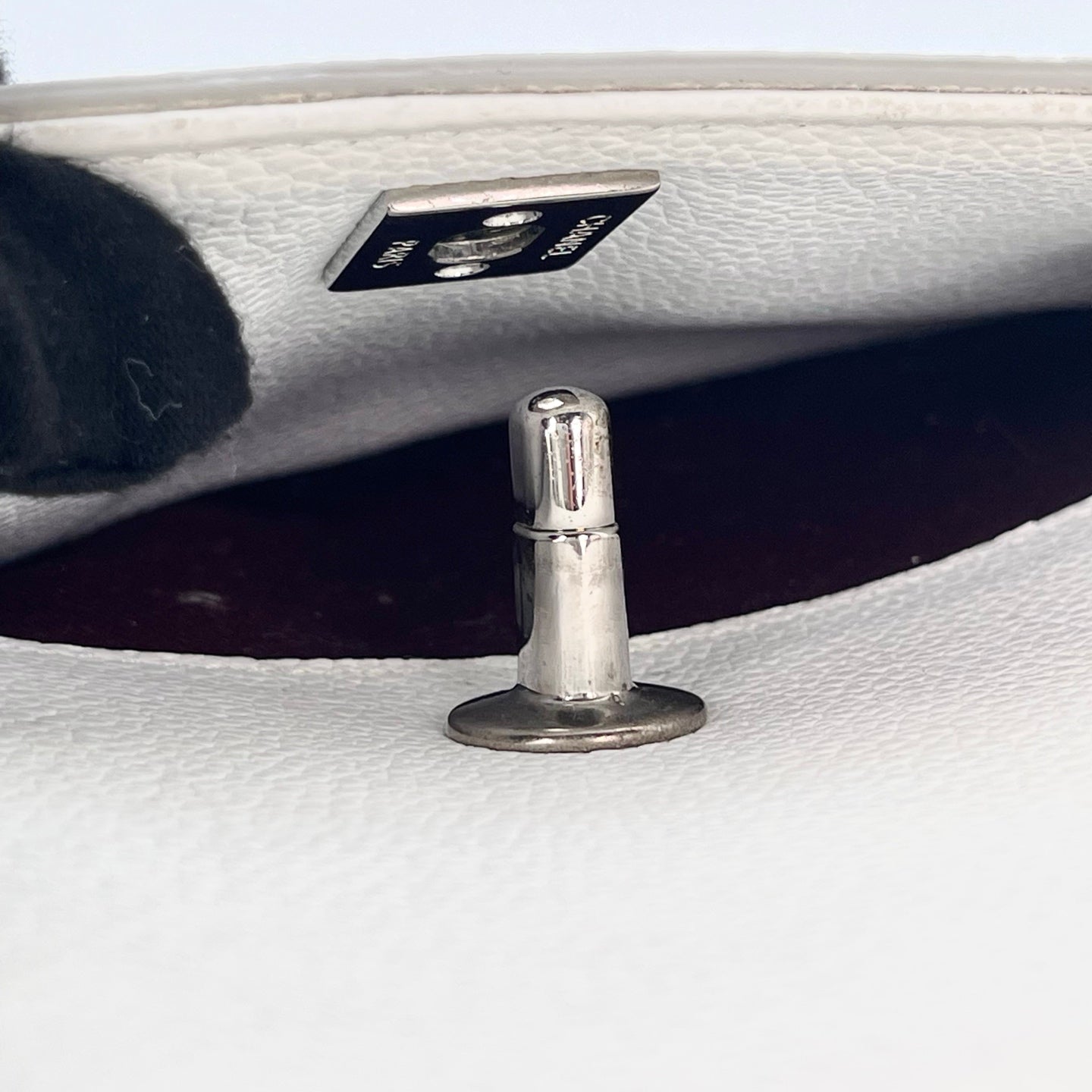 Chanel Ivory Calfskin Tote Bag with Silver Hardware [Used]